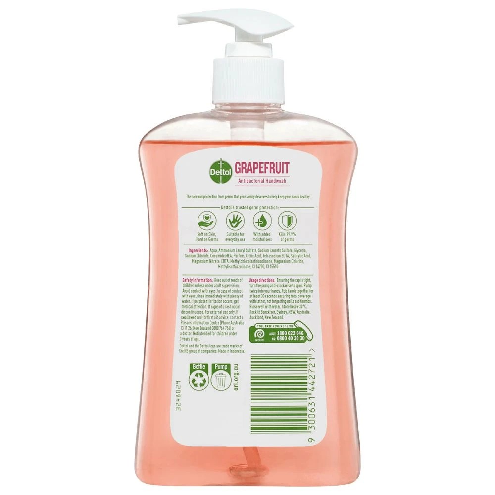 2 Dettol Antibacterial Liquid Handwash Grapefruit 500mL, 2 of 2