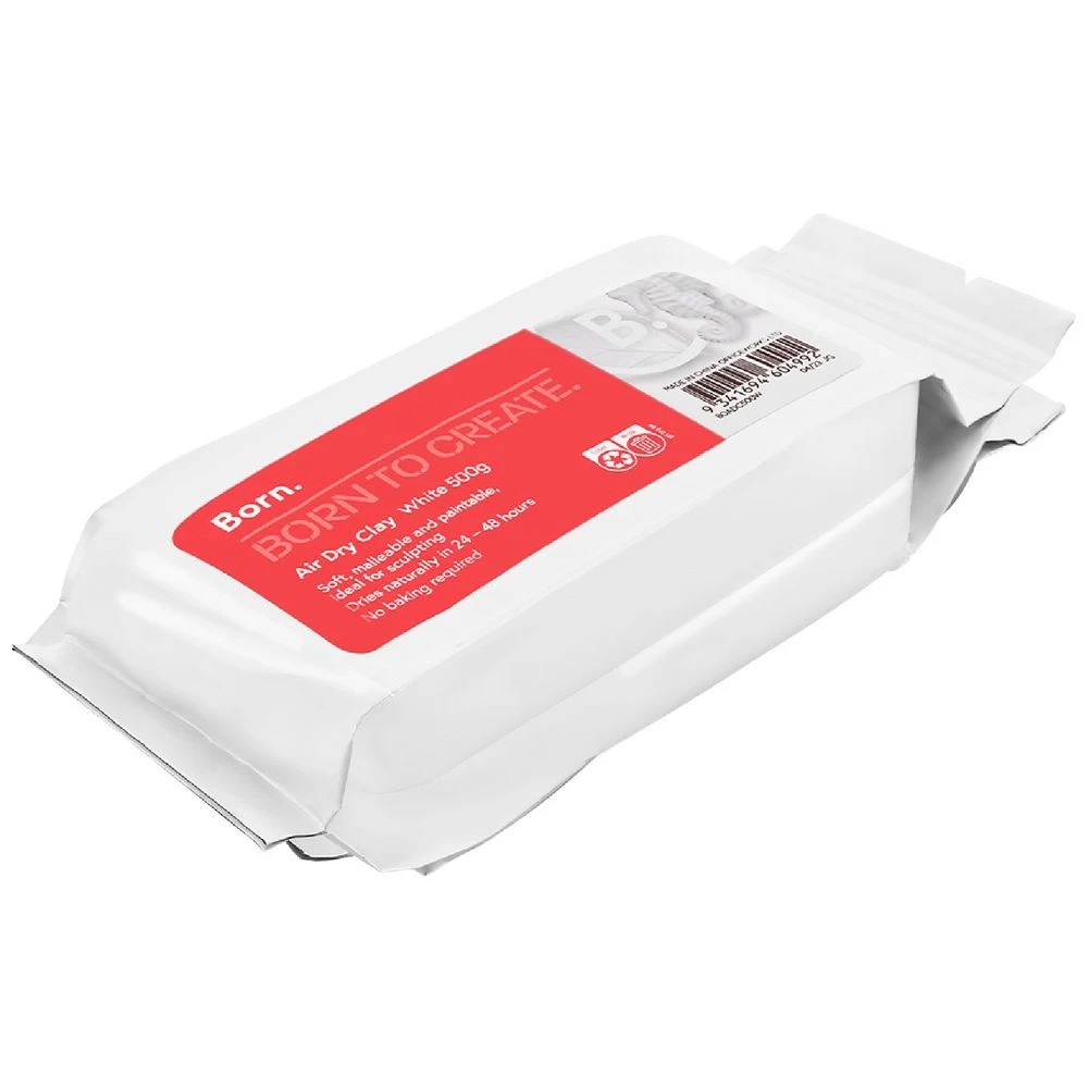 2 Born Air Dry Clay 500g White, 2 of 3
