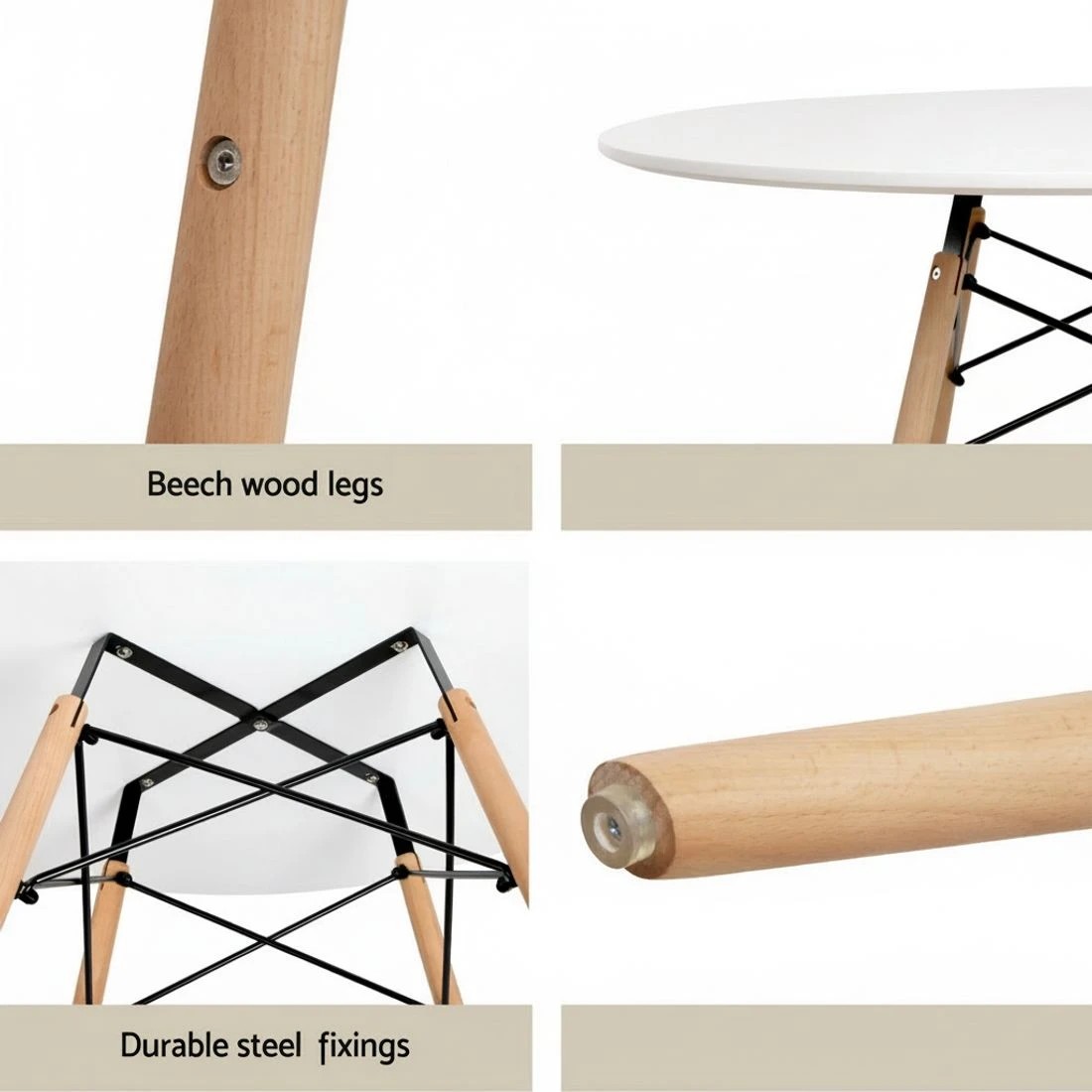 5 1 Artiss Dining Table and 4 Chairs Set DSW - Multi, 5 of 7