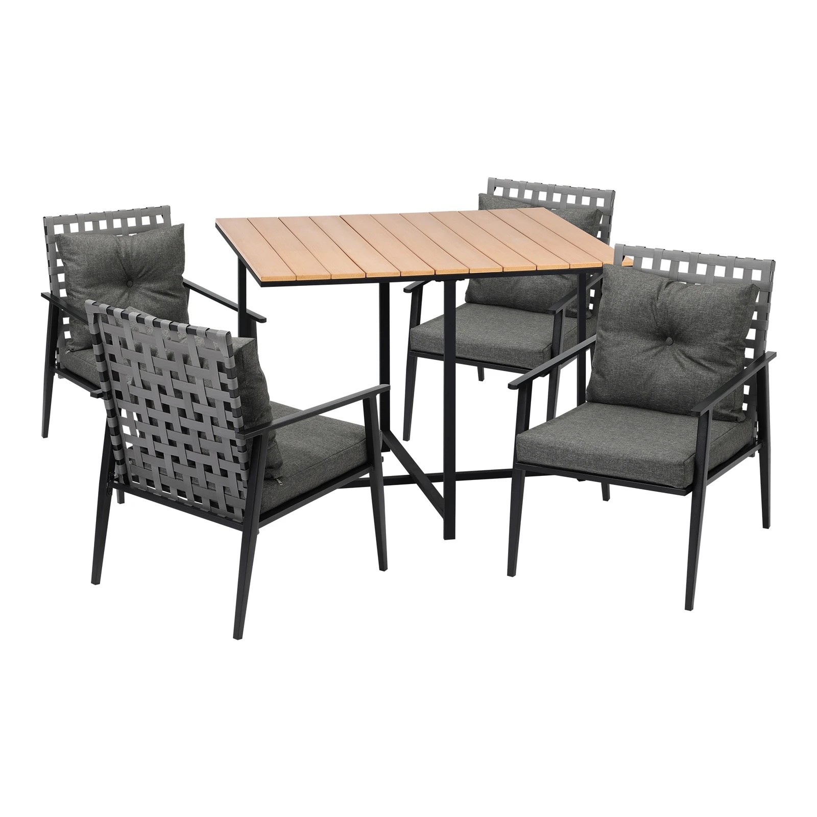 6 Livsip Outdoor Dining Set Patio Furniture Garden Rattan Chairs Setting 4 Seater - Multi, 6 of 9