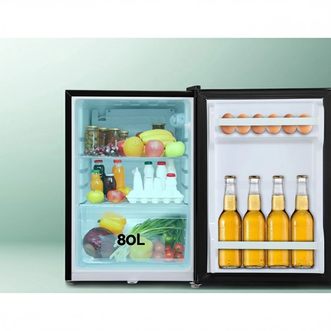 4 Glacio 80L Portable Fridge Bar Upright 12V/24V/240V Camping Caravan - Black, 4 of 6