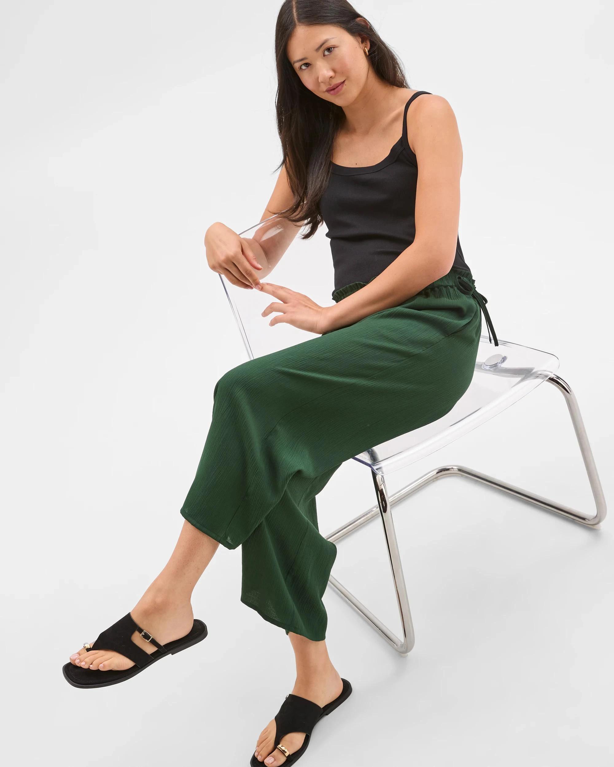 4 Target Woman Resort Harem Frill Wide Leg Crop Pants KOMBU, 4 of 7