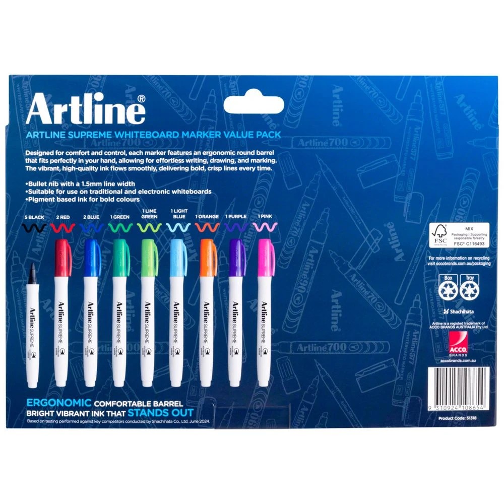 3 Artline Supreme Whiteboard Marker Bullet 15 Pack, 3 of 4
