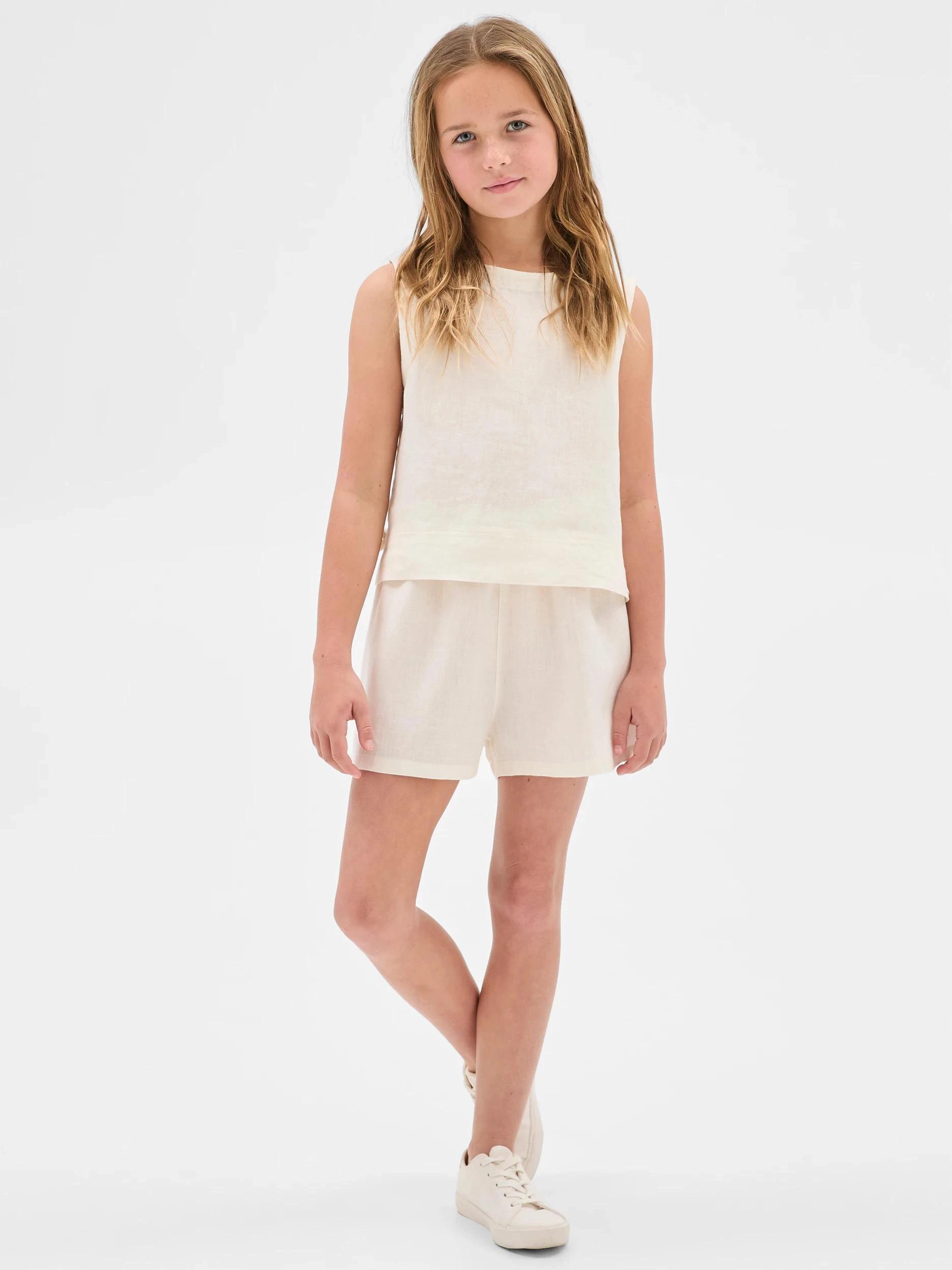 1 Target European Linen Tank CREAM, 1 of 5