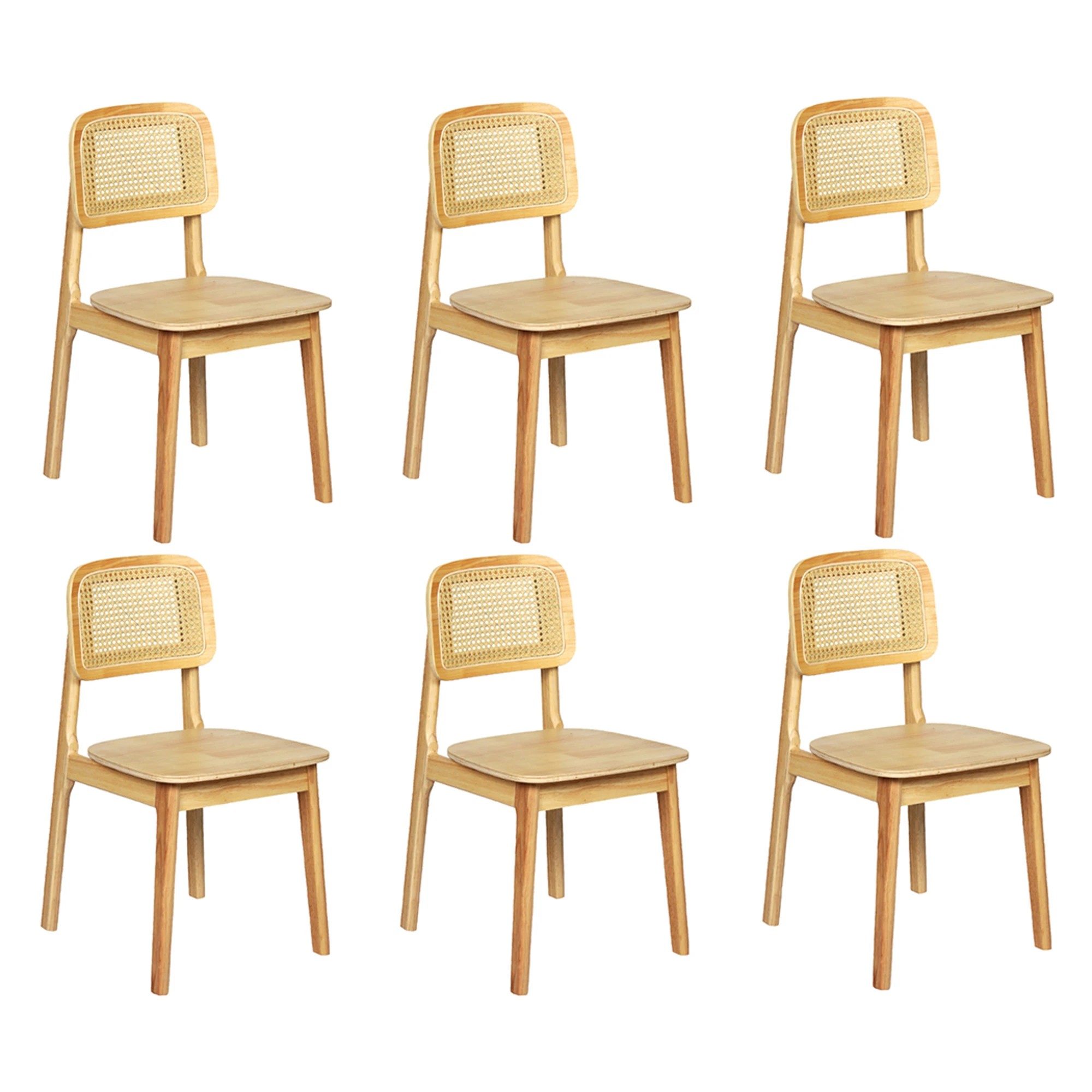 1 Levede Set Of 6 Rattan Dining Chairs, 1 of 7