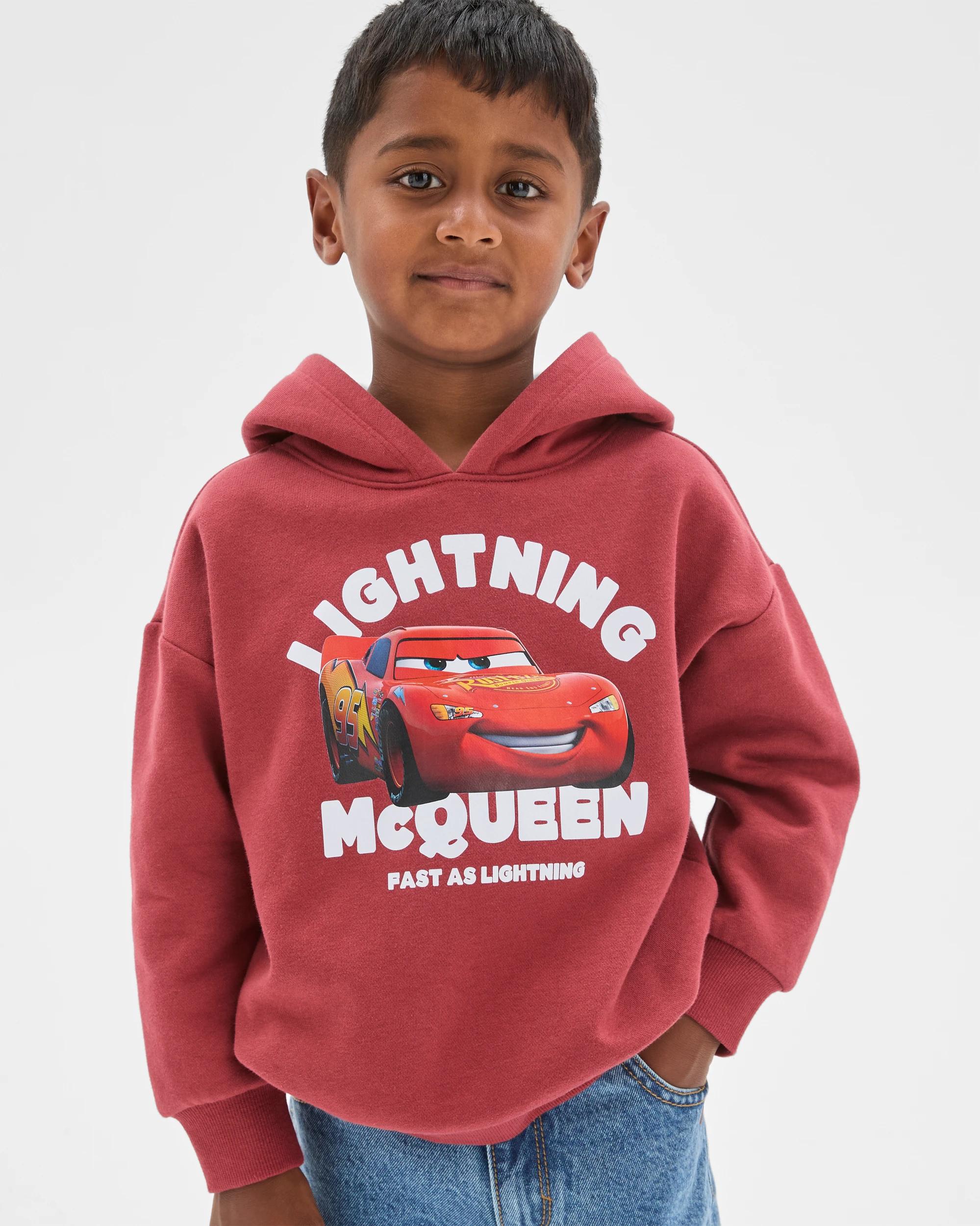 1 Disney Australian Cotton Blend Oversized Hoodie RED, 1 of 6