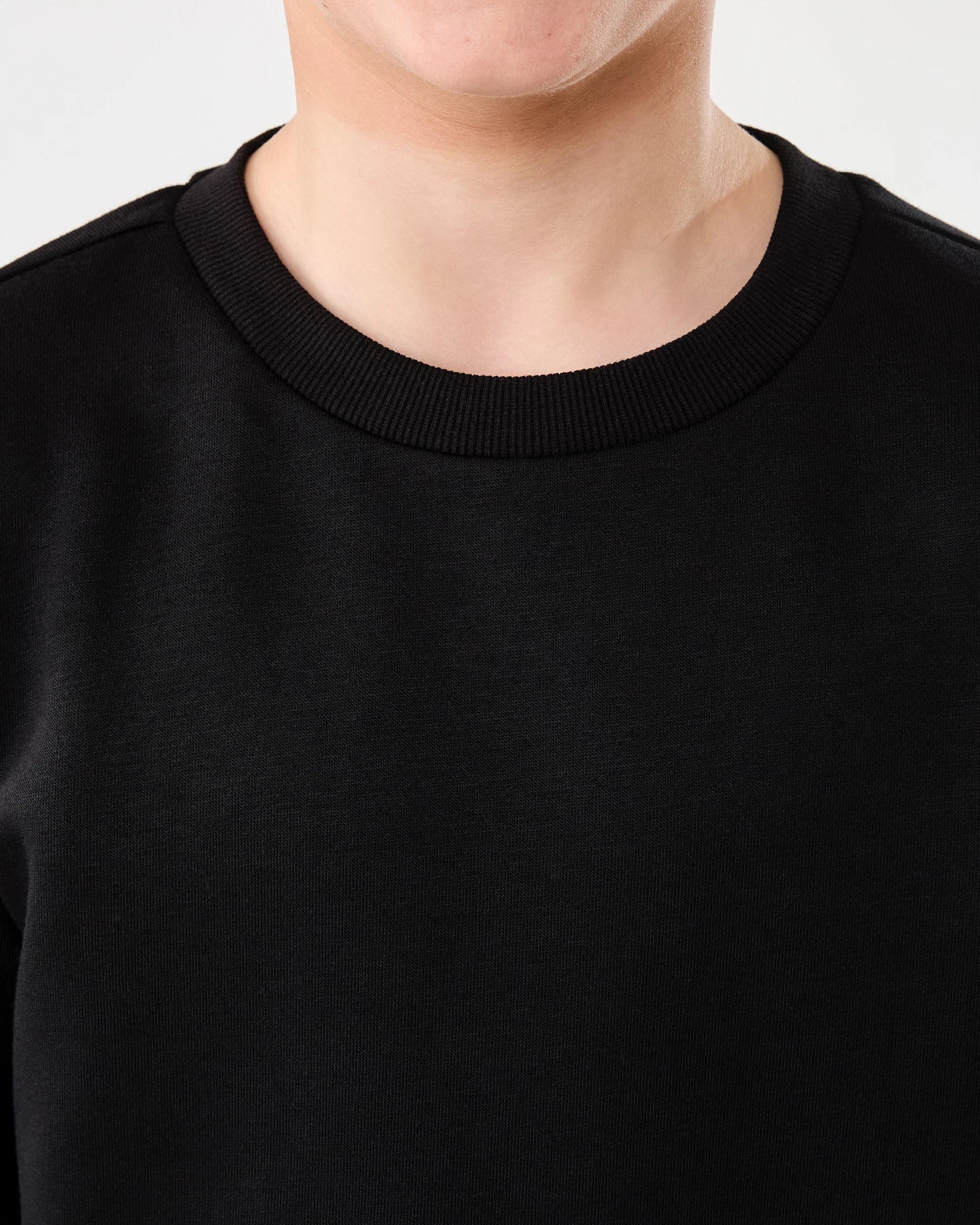 4 Basic Crew Sweatshirt Black, 4 of 7