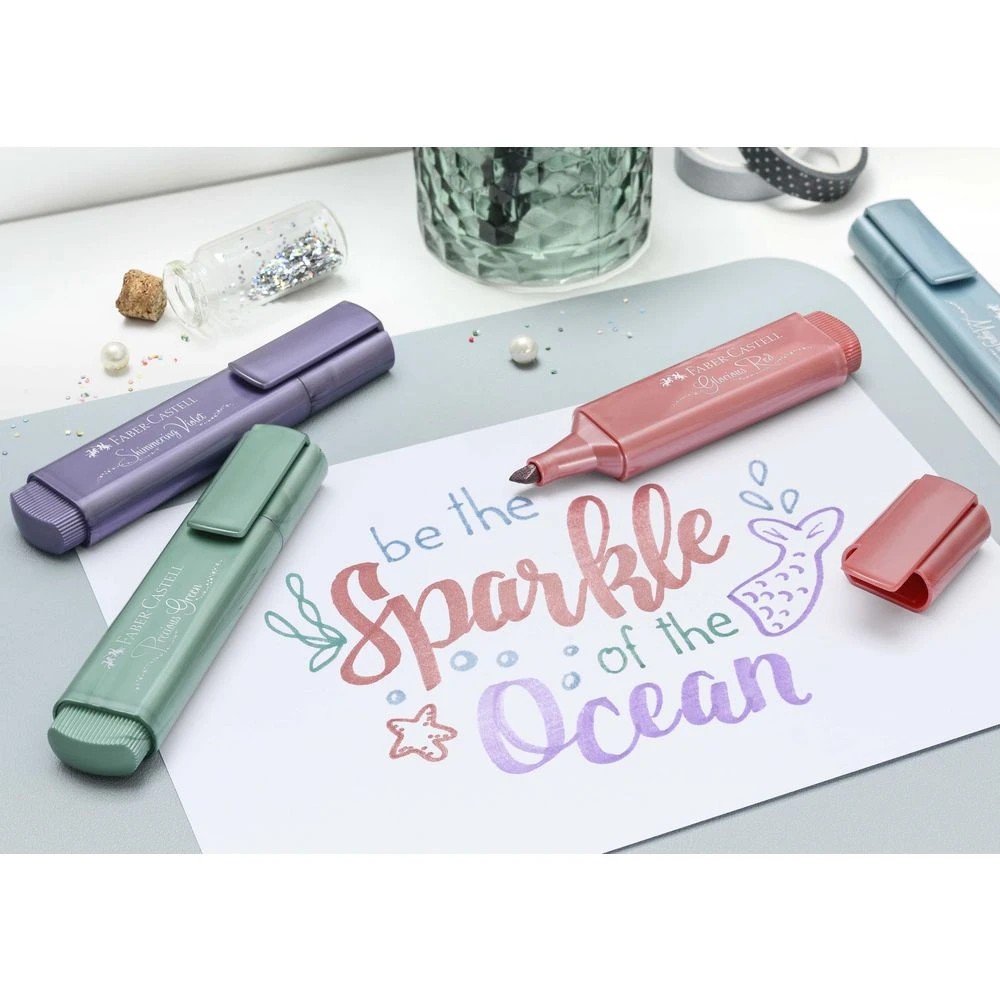 10 Faber-Castell Textliner Highlighter Metallic Shiny Silver, 10 of 10