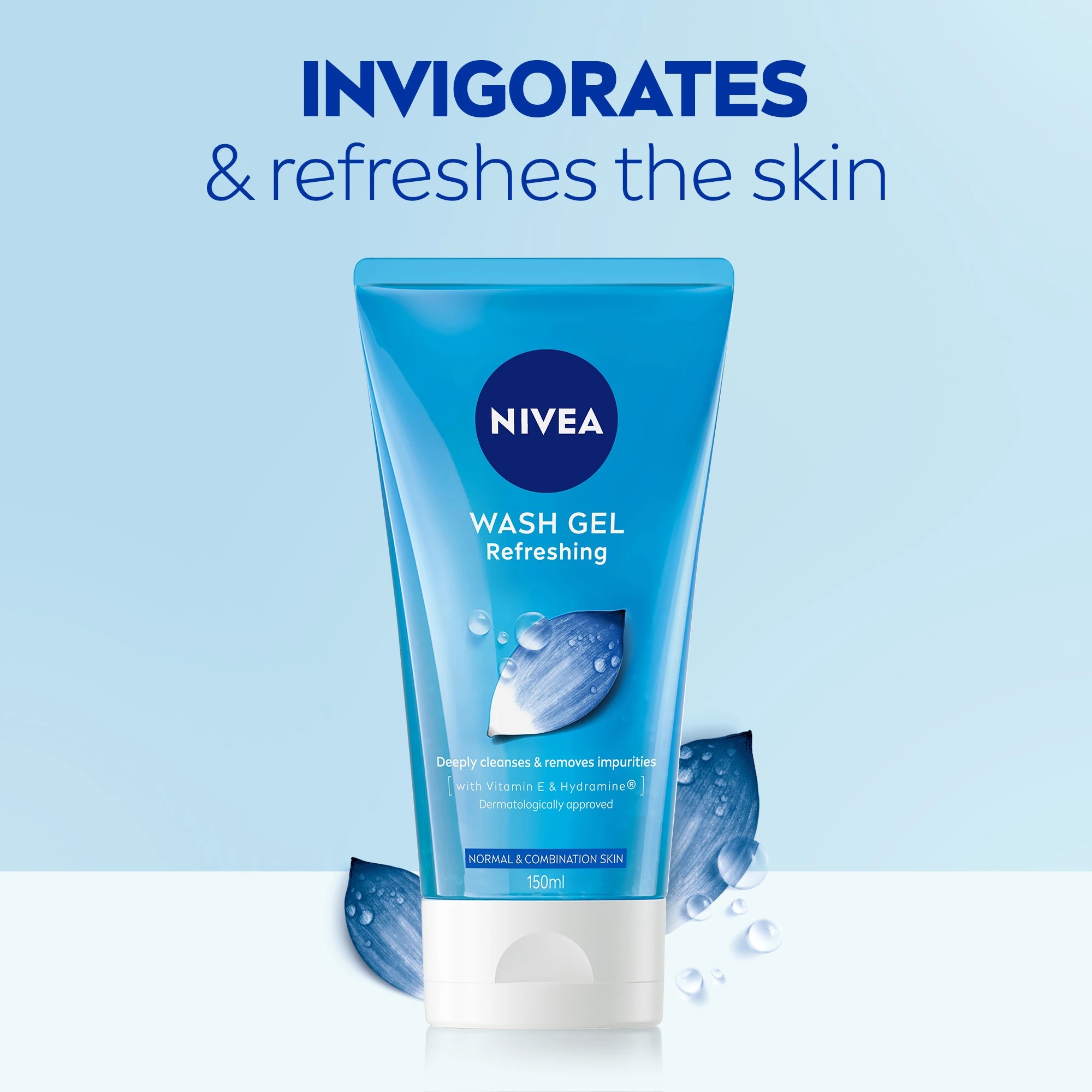 6 Nivea Refreshing Wash Gel 150ml - Hydramine and Vitamin E, 6 of 7