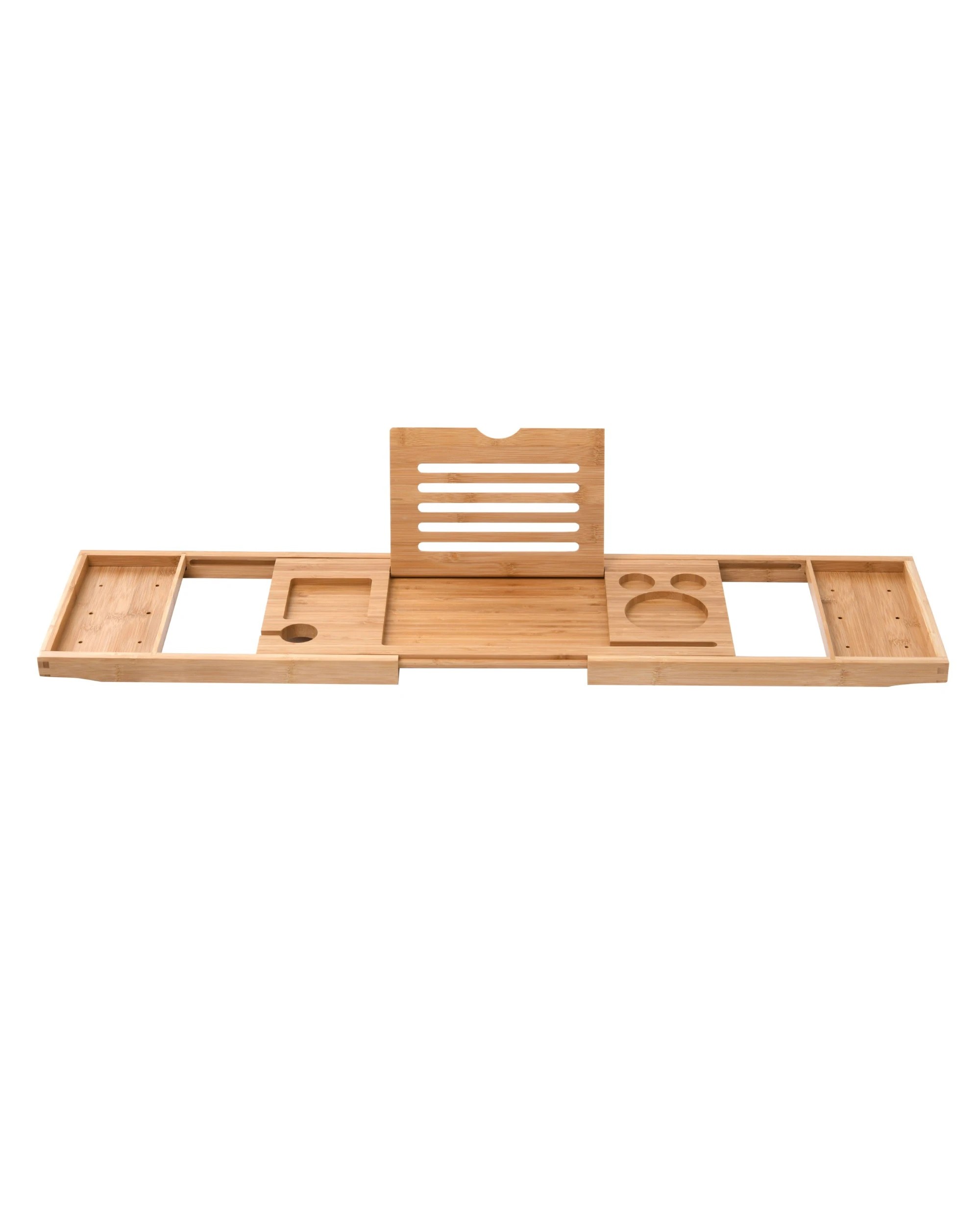 2 Cadence & Co. Bimini Luxe Adjustabe Bamboo Bath Caddy - Natural, 2 of 5