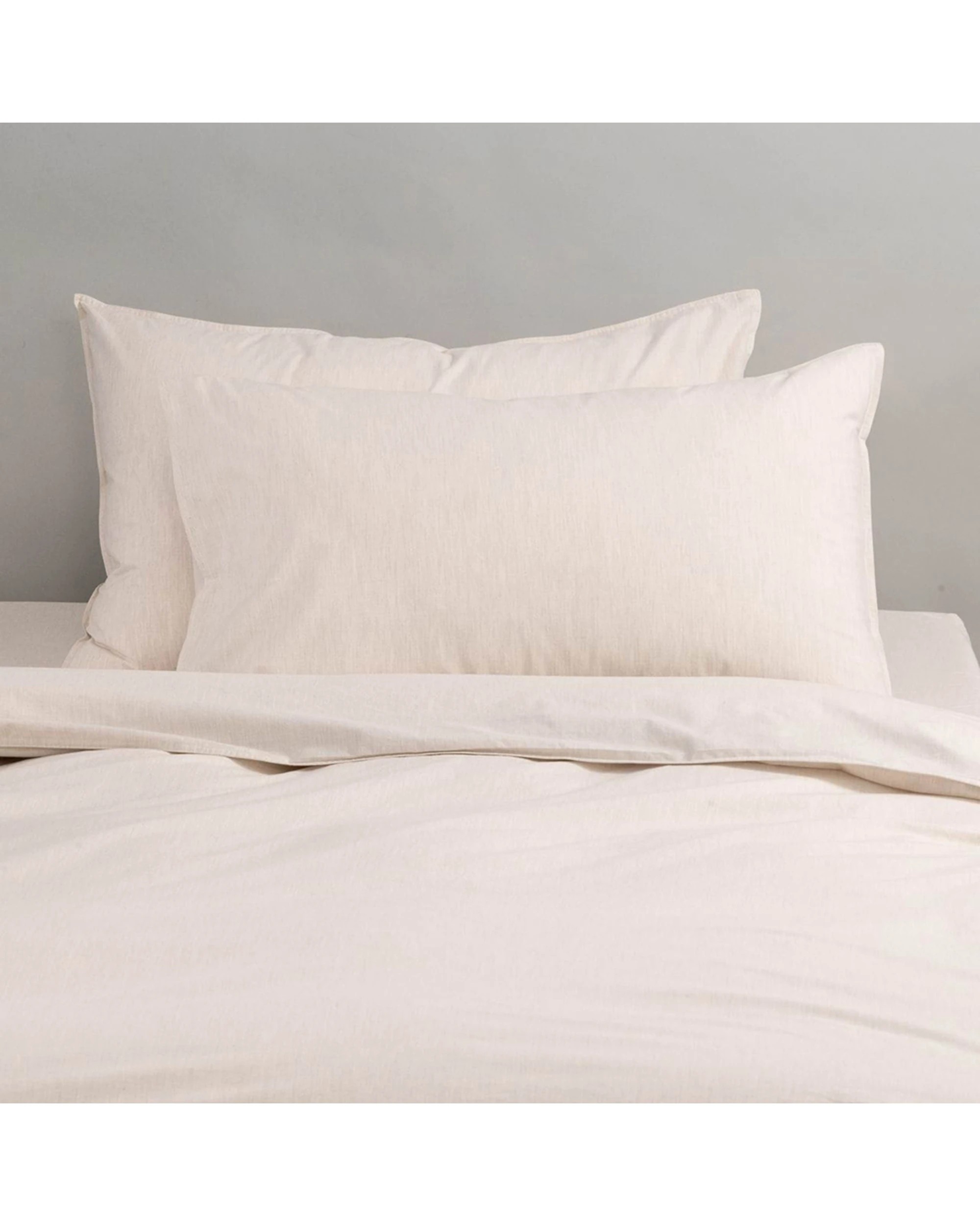 1 Canningvale Vintage Quilt Cover Set 100 Percent Cotton Oatmeal - Queen Bed - Beige, 1 of 4