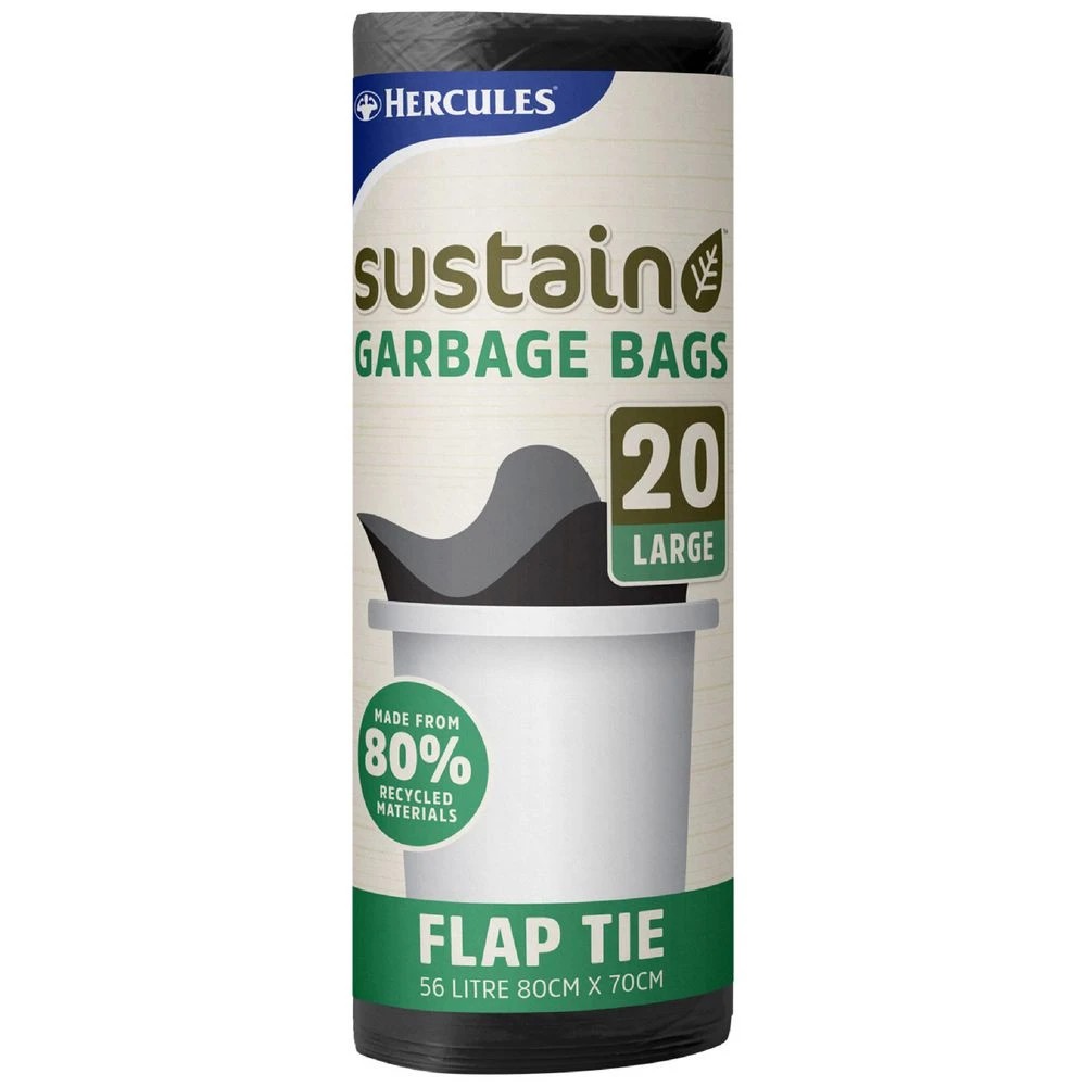 1 Hercules  Garbage Bags Large 56L 20 Pack, 1 of 1