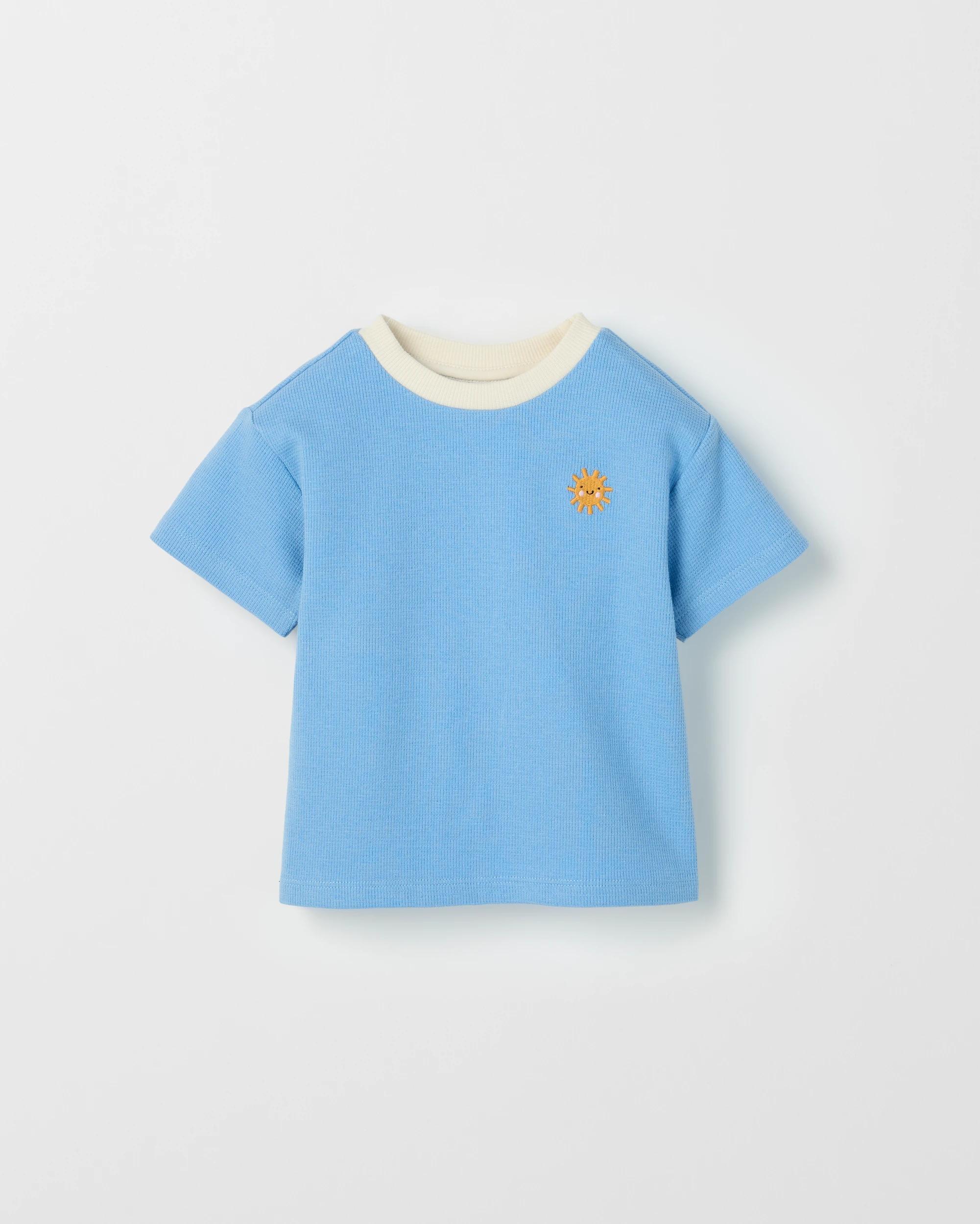 6 Target Baby Baby Organic Cotton 2 Pack Waffle T-Shirts RED PEAR STRIPE, 6 of 7
