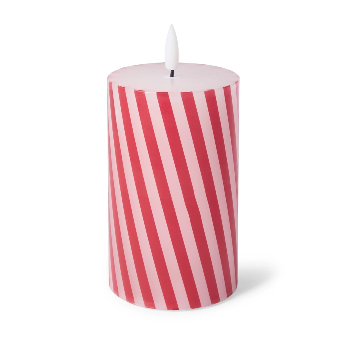 6 LED Red and White Stripe Candle Set, 6 of 9