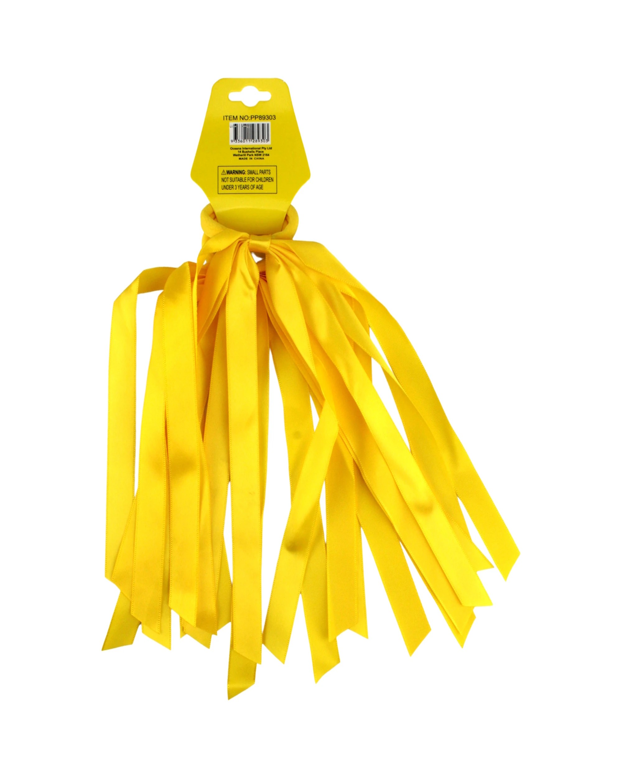 3 Oceana Ribbon Hair Ties Pack of 2 - Yellow, 3 of 3