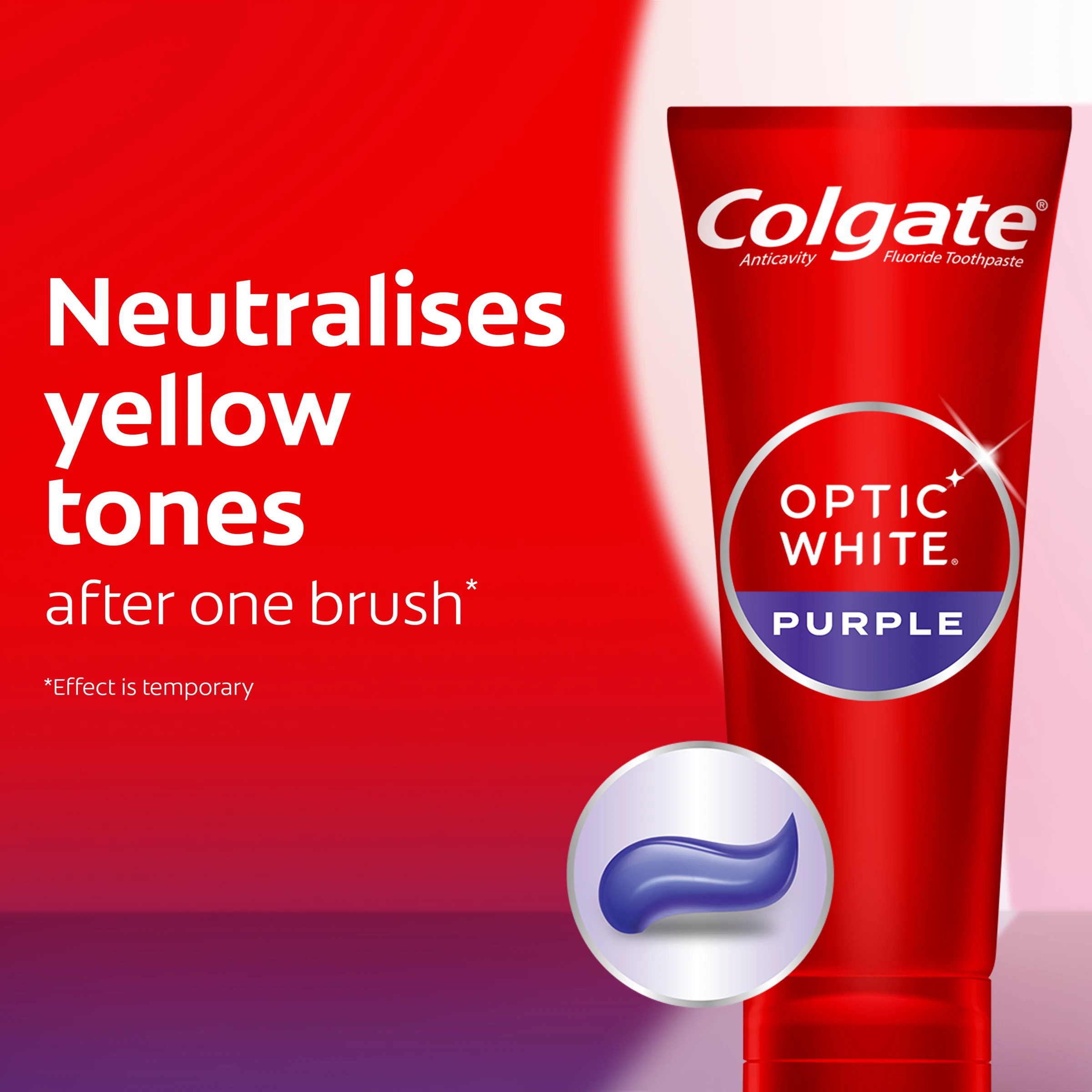 6 Colgate Optic White Purple Teeth Whitening Toothpaste 100g, 6 of 9