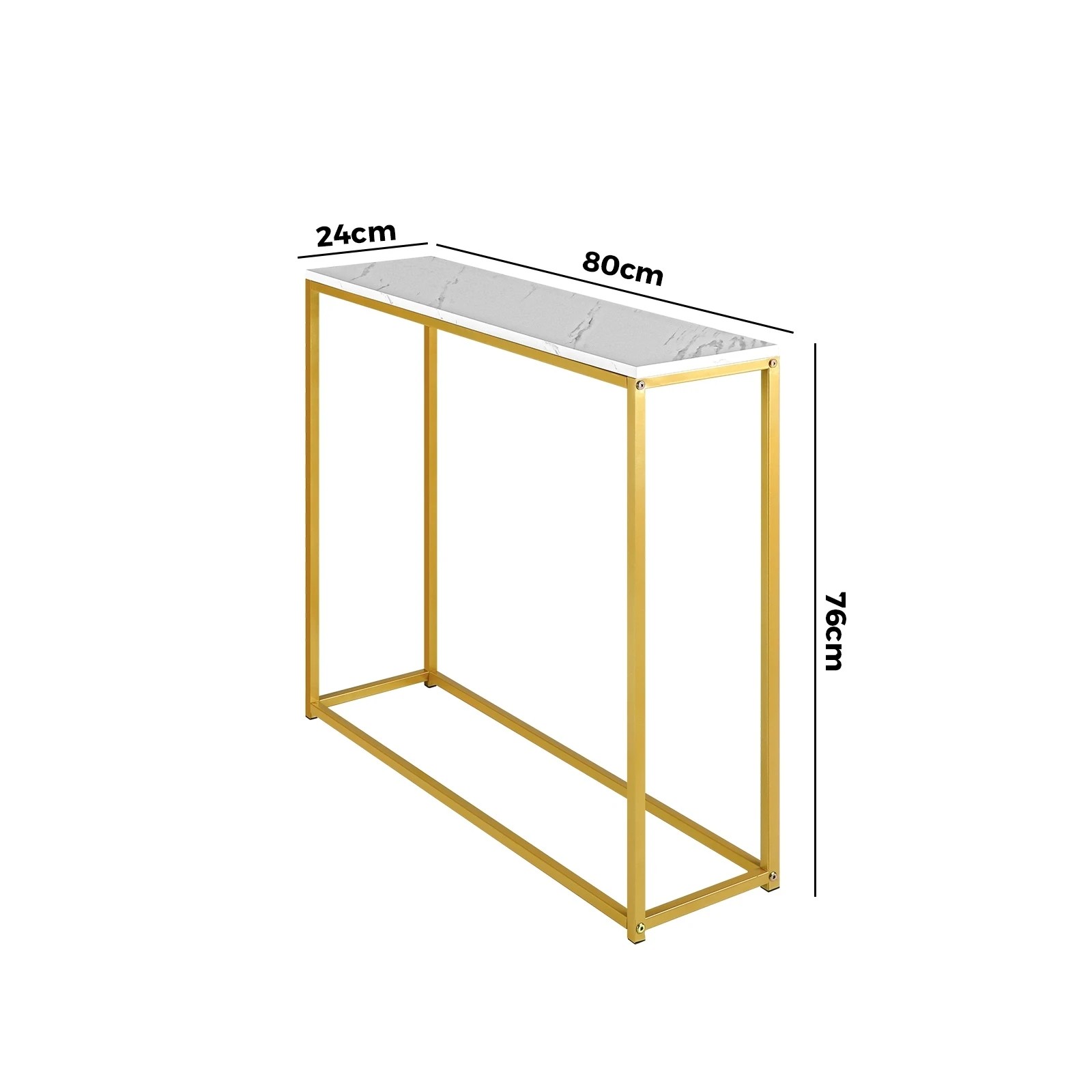 10 Oikiture Console Table Marble-look Iron Hallway Desk Entry Display
 - Multi, 10 of 10
