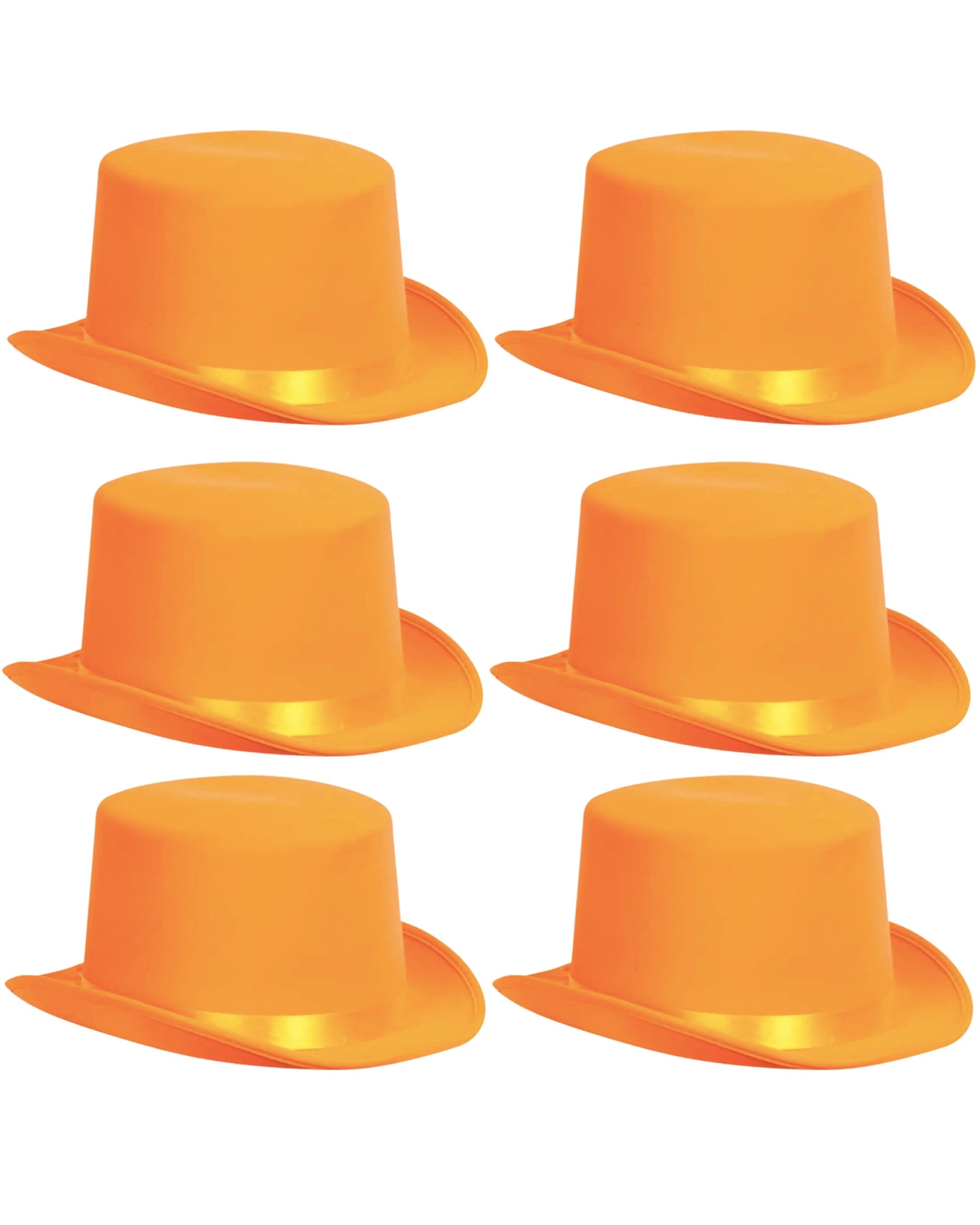 1 BR Costumes Satin Top Hat for Costume Parties - Bulk Pack of 6, 1 of 2