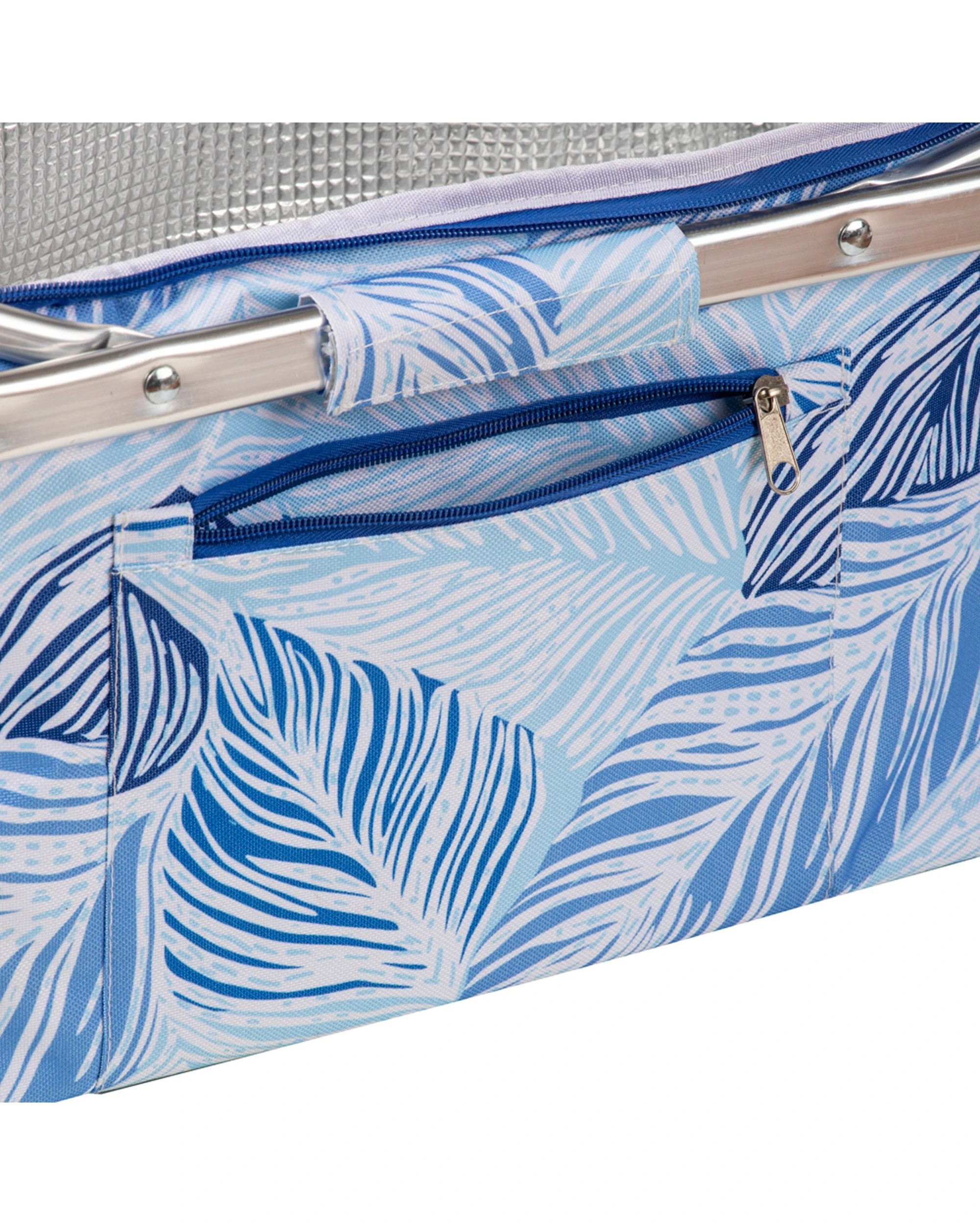 3 Porta Oceana Picnic 46cm Basket Camping Outdoor Storage Insulated Coastal - Pattern, 3 of 5