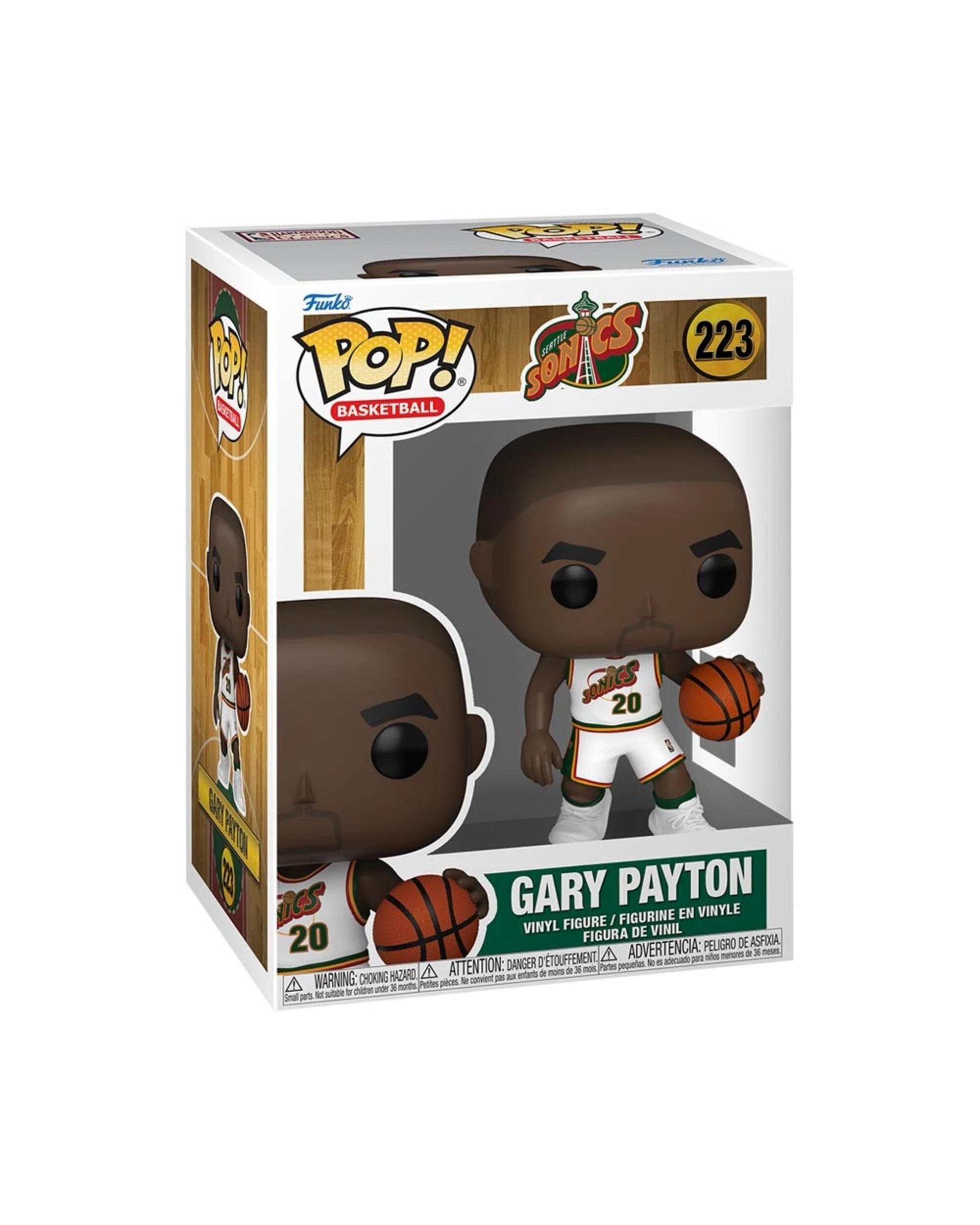 2 NBA - Seattle Sonics - Gary Payton (Home Uniform) Pop! Vinyl Figure, 2 of 2