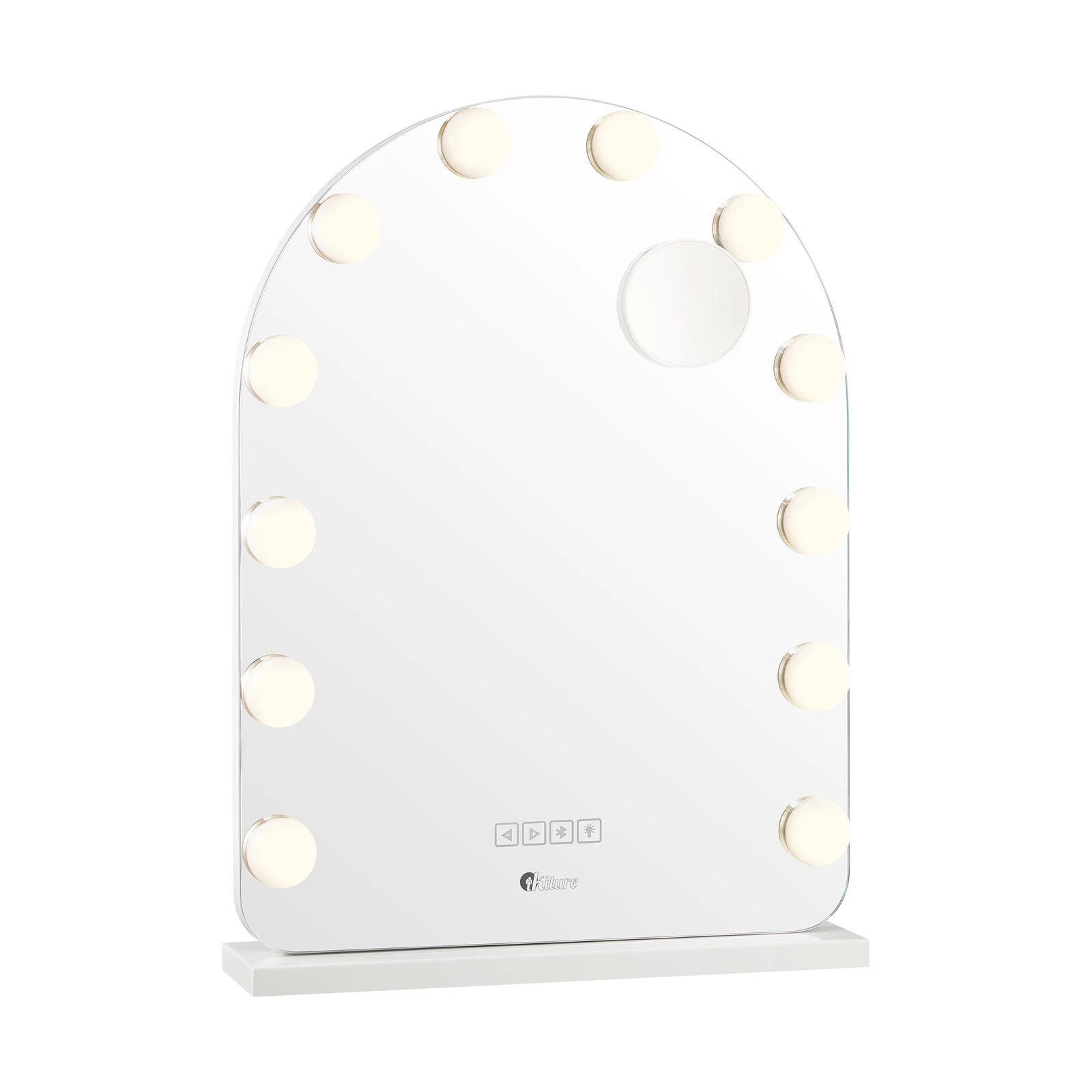 5 Oikiture Led Arched Makeup Mirror Bluetooth Hollywood 61x43cm Vanity Wall Mirrors
 - White, 5 of 7