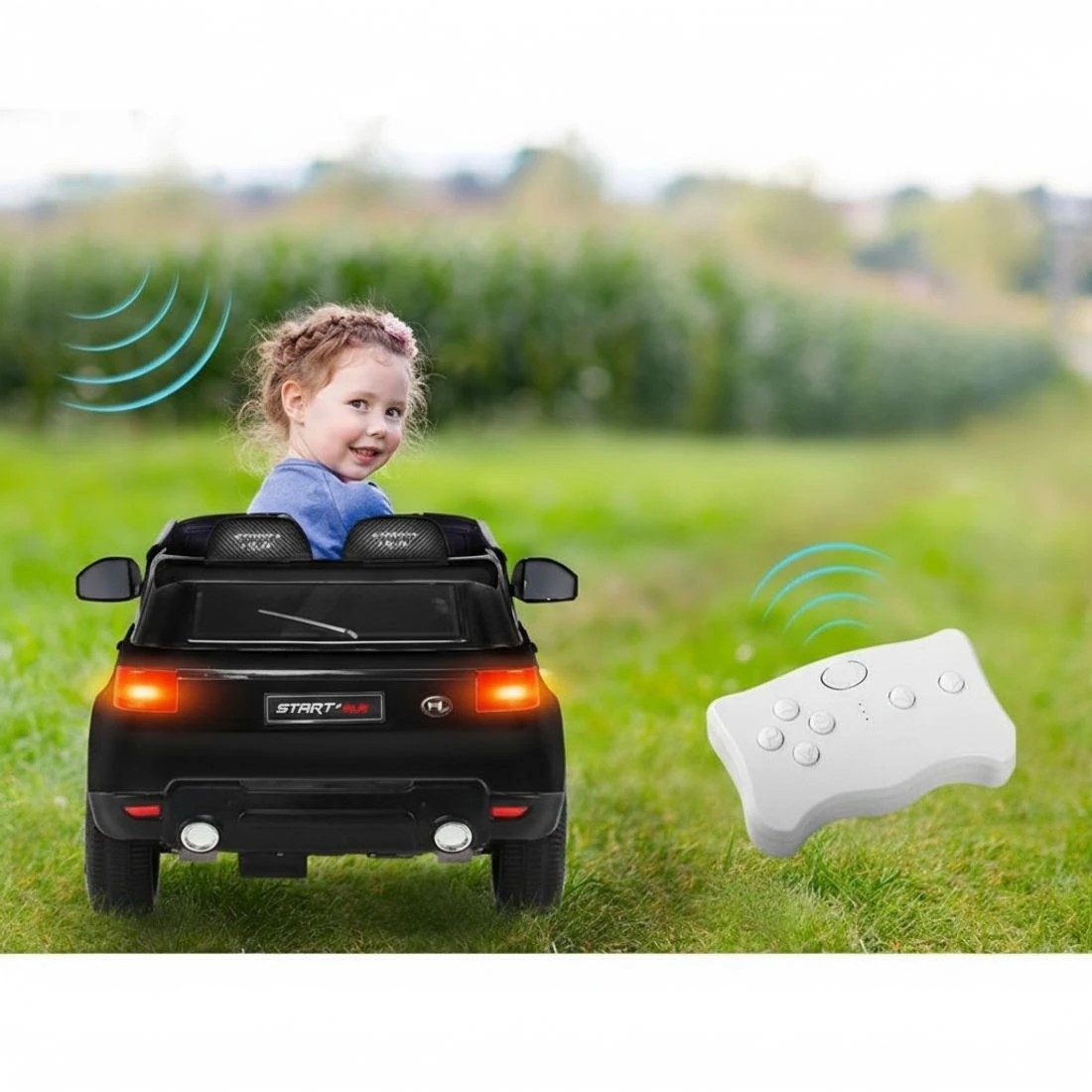 6 Rigo Kids Electric Ride On Car SUV Cars Remote 12V - Black, 6 of 7