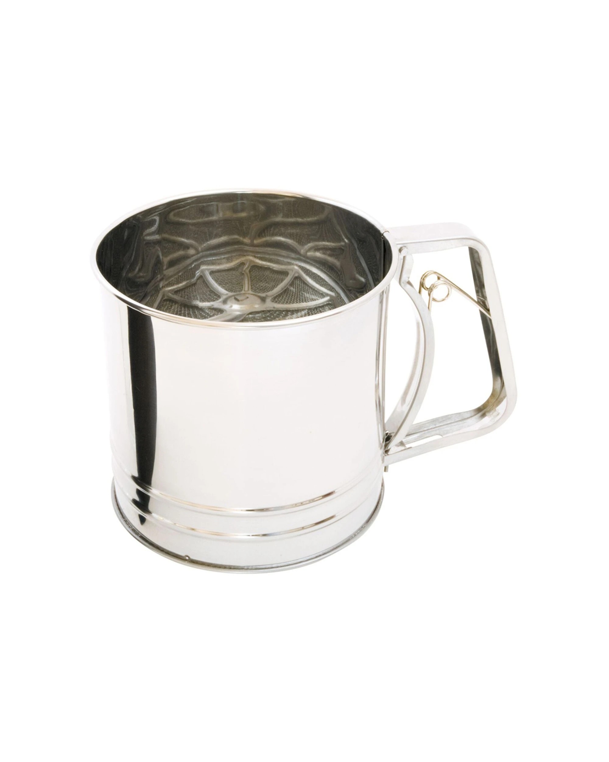 1 Cuisena Stainless Steel 5-Cup 1.25L Flour Sifter With Squeeze Handle - Silver, 1 of 1