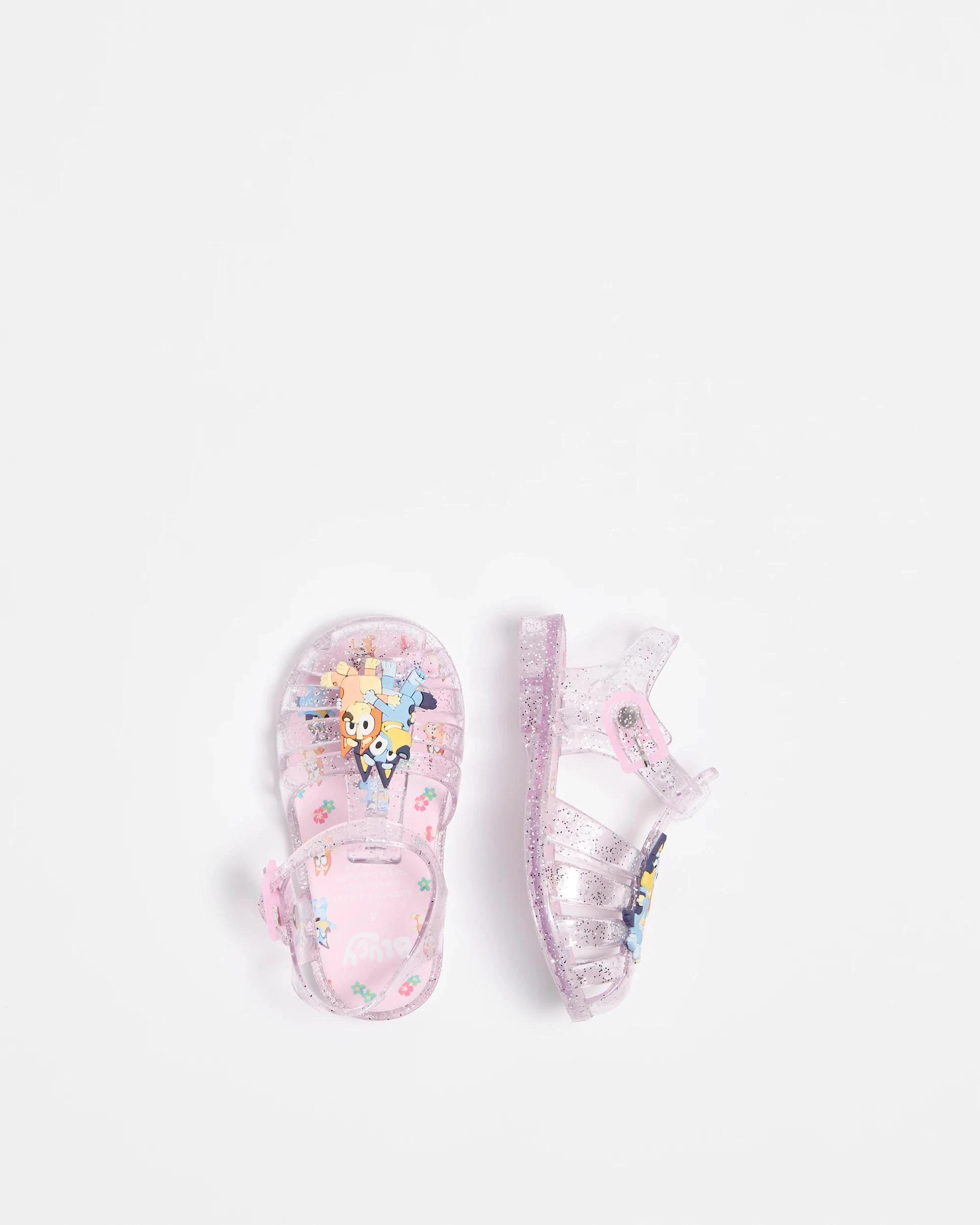 2 Baby Girls First Walker Bluey Jelly Sandal CLEAR, 2 of 3