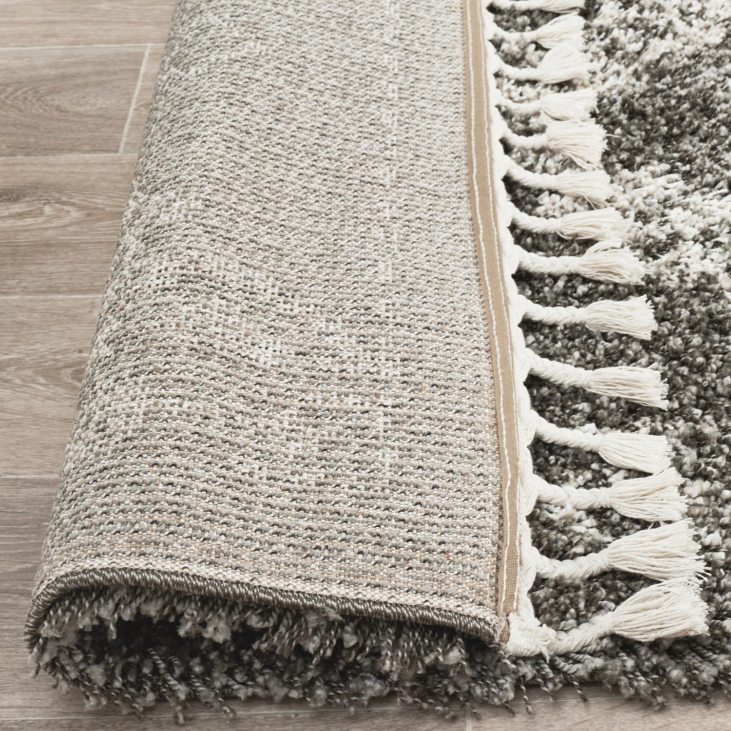 7 Common Ground Rugs Amber 33 400x300cm - Extra Extra Large Power Loomed Shag Rug - Silver, 7 of 7