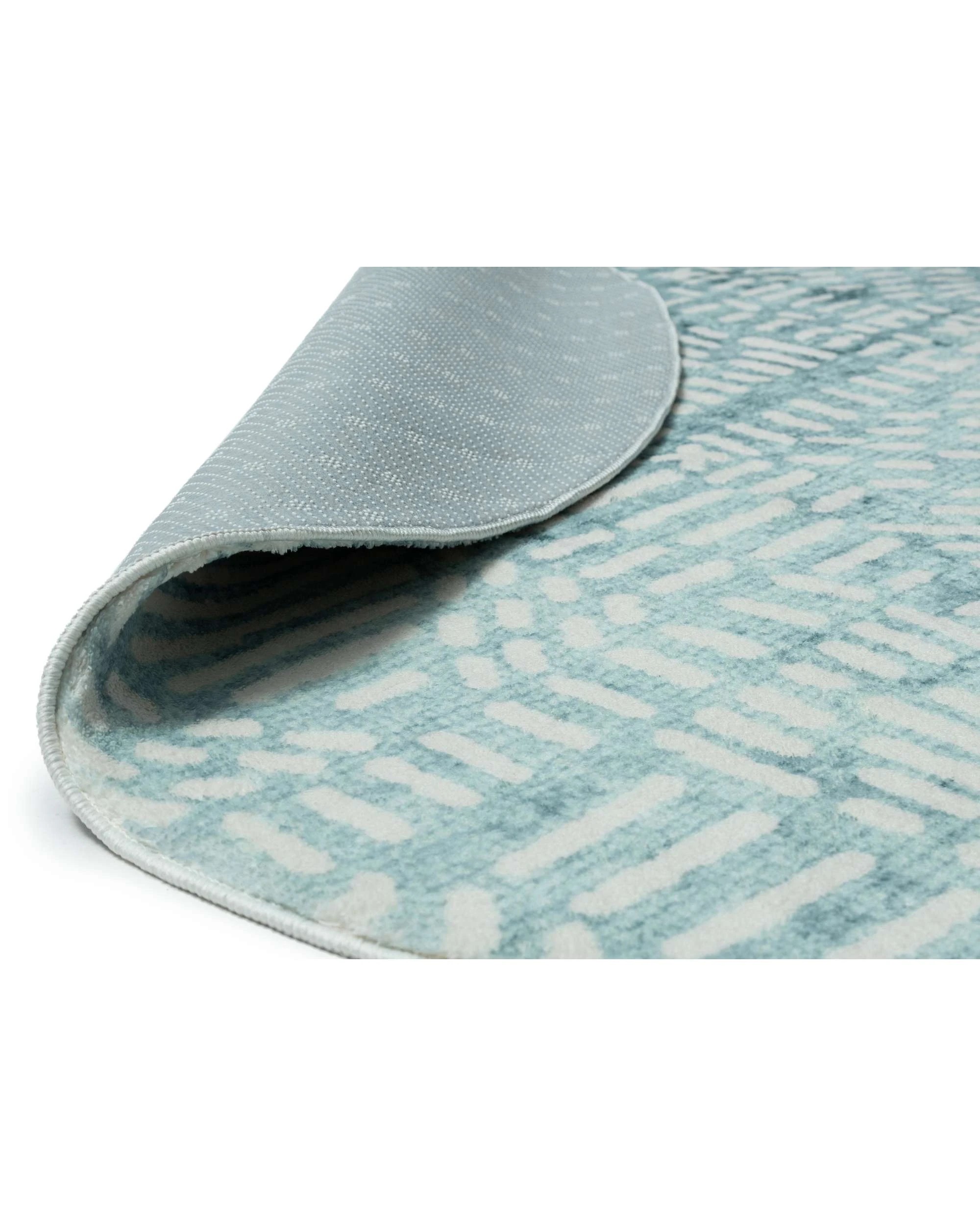 2 Loopsie Asni Tribal Washable Round Rug-120cm x 120cm - Blue, 2 of 5