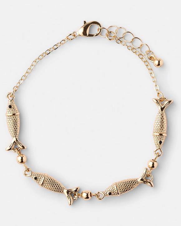 Fish Bracelet - Gold Tone