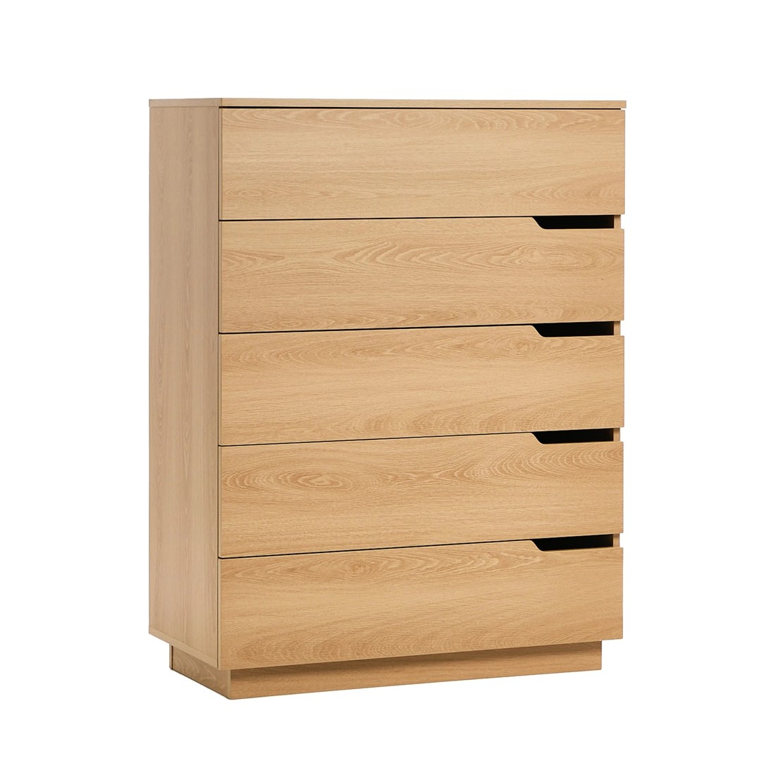 5 Oikiture 5 Chest of Drawers Dresser Tallboy Storage Cabinet Bedroom - Natural, 5 of 9