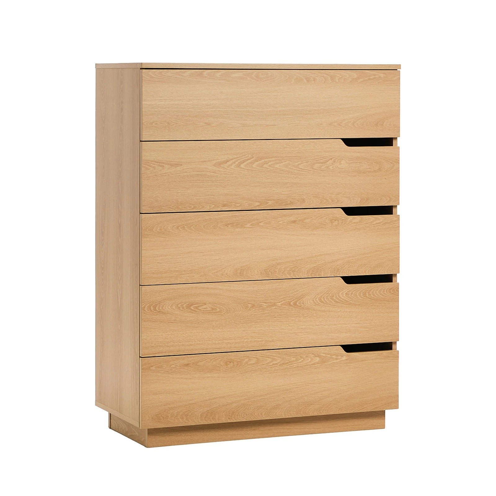 5 Oikiture 5 Chest of Drawers Dresser Tallboy Storage Cabinet Bedroom - Natural, 5 of 9