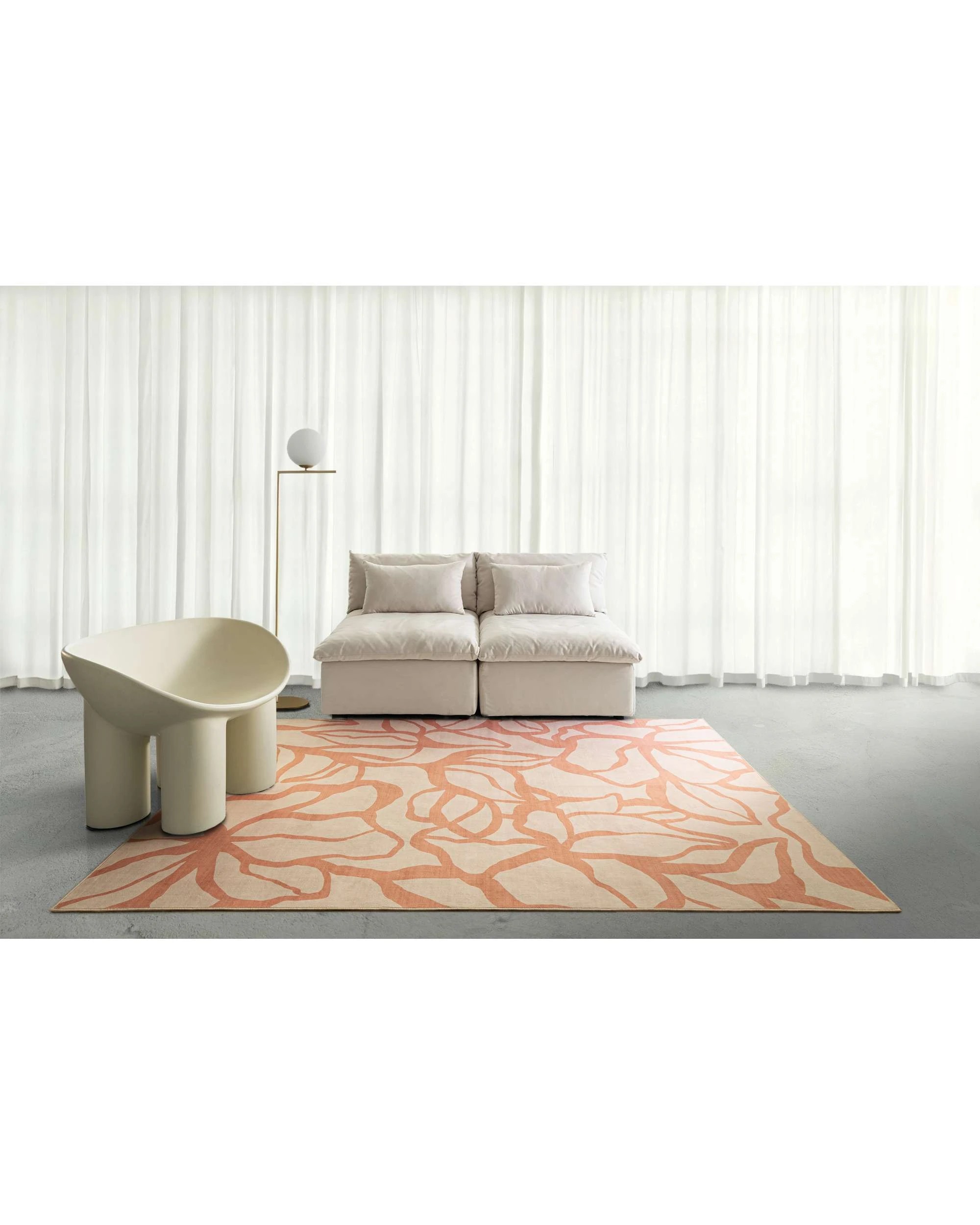 2 Loopsie Anerley Printed Washable Rug-370cm x 270cm - Orange, 2 of 8