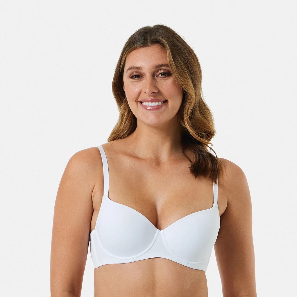 4 3 Pack Full Coverage T-shirt Bra ALMOND, WHITE, BLACK, 4 of 9