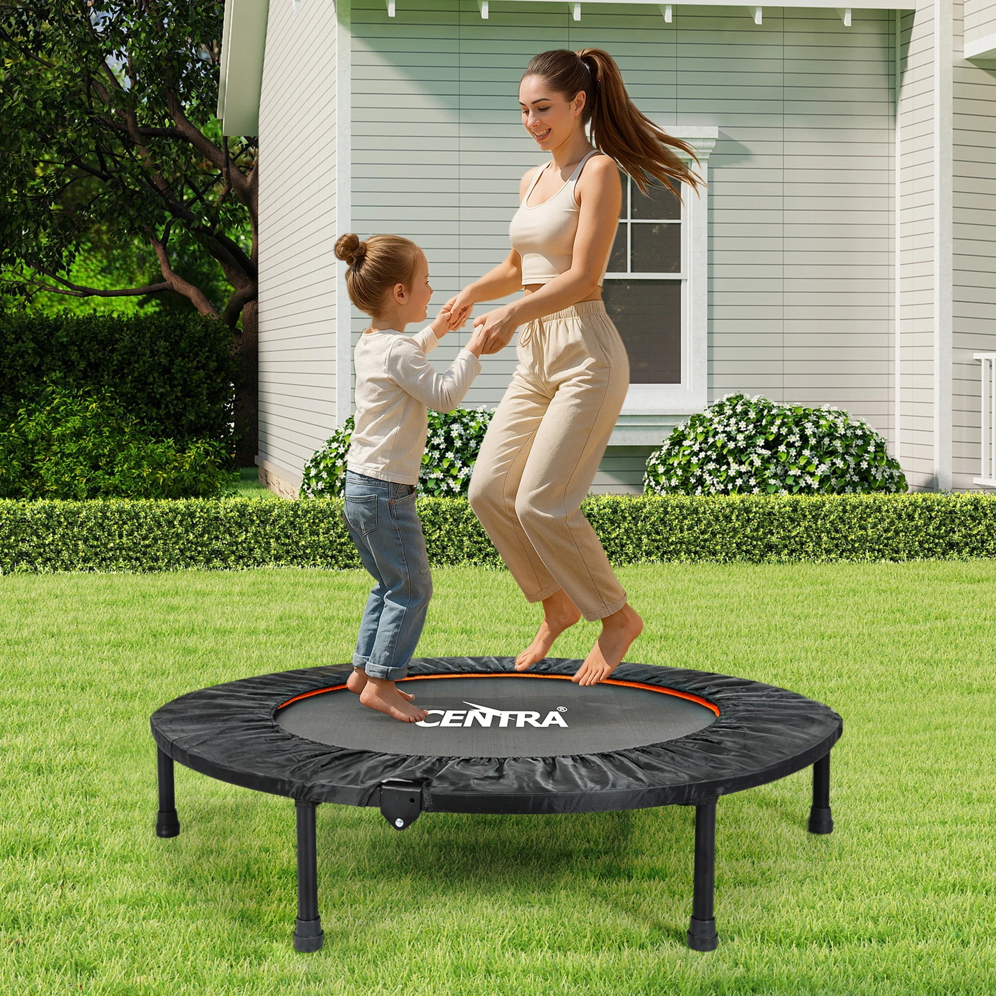 8 Centra 40 Inch Mini Trampoline Bounce Round Exercise Home Gym Fitness Rebounder, 8 of 9