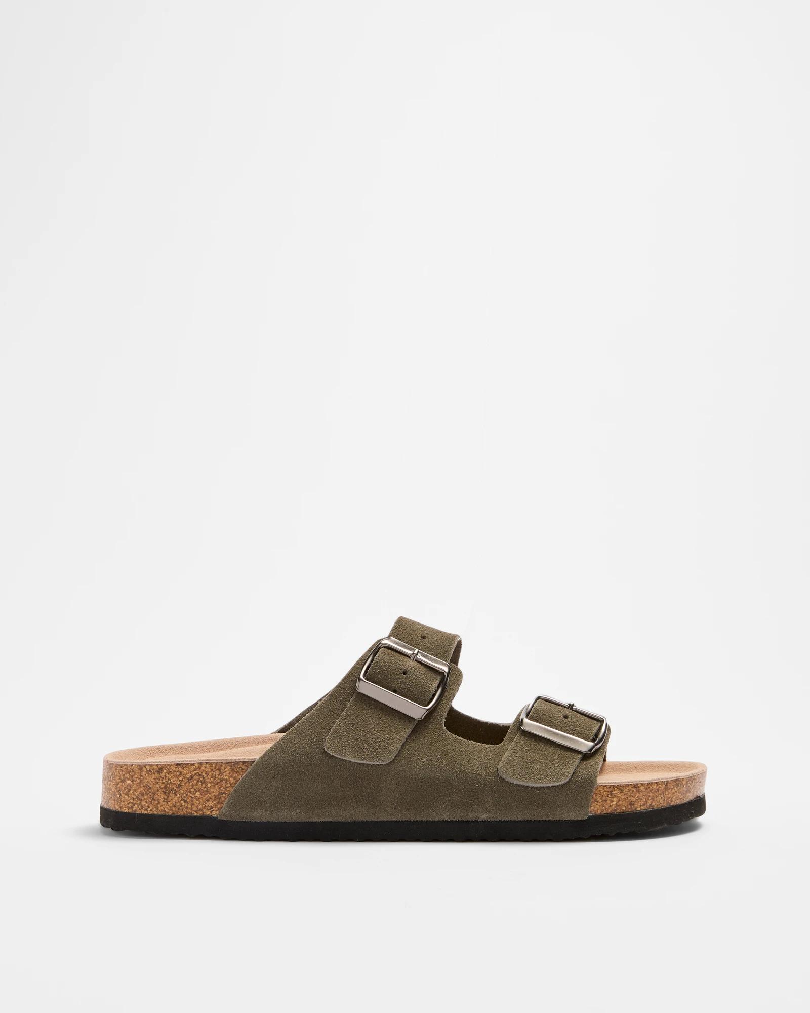 1 Target Mens Leather Moulded Cork Sandal - Solo KHAKI, 1 of 4