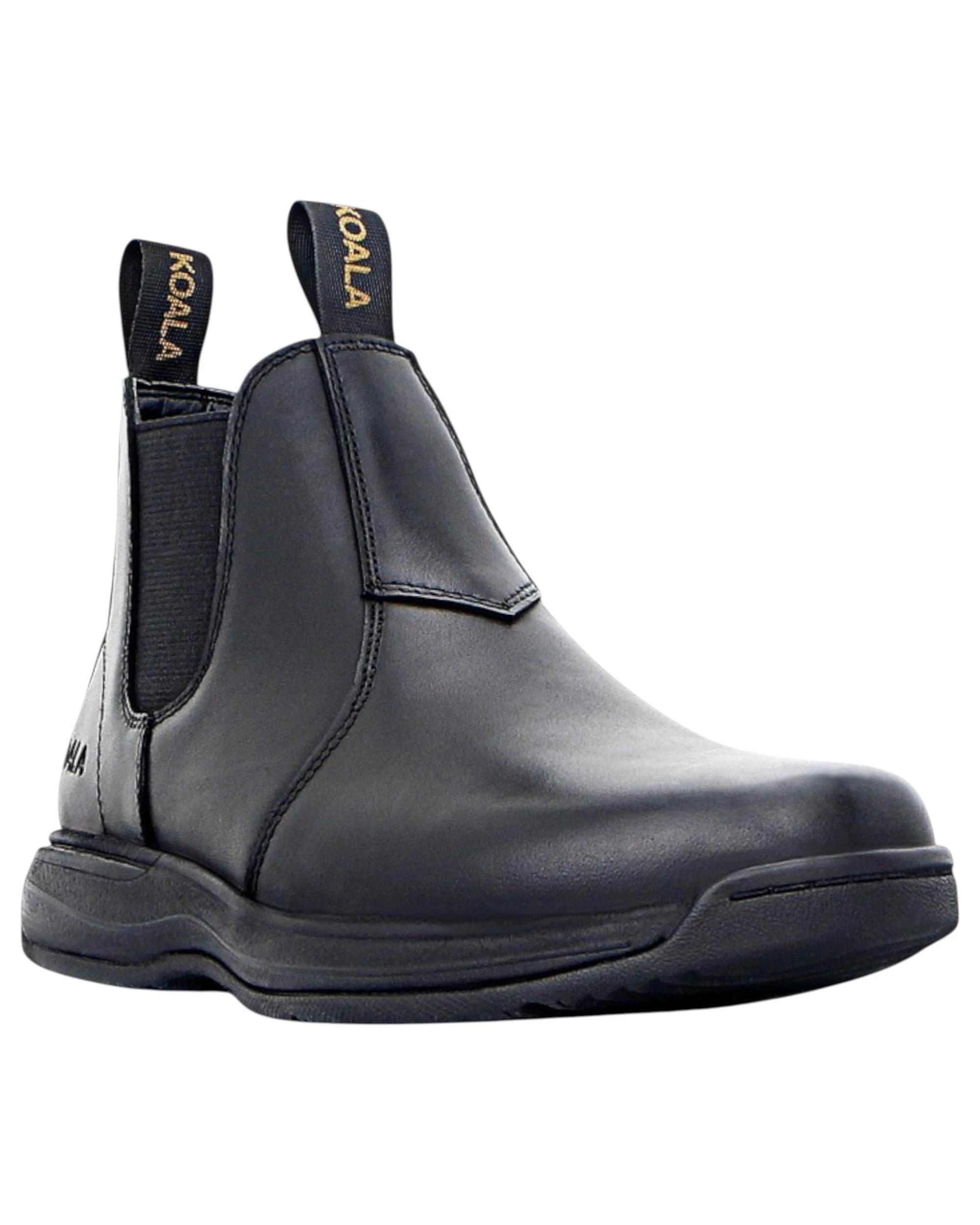 1 Grosby Koala Knox Black Boots Kids Slip On Shoes BLACK, 1 of 4