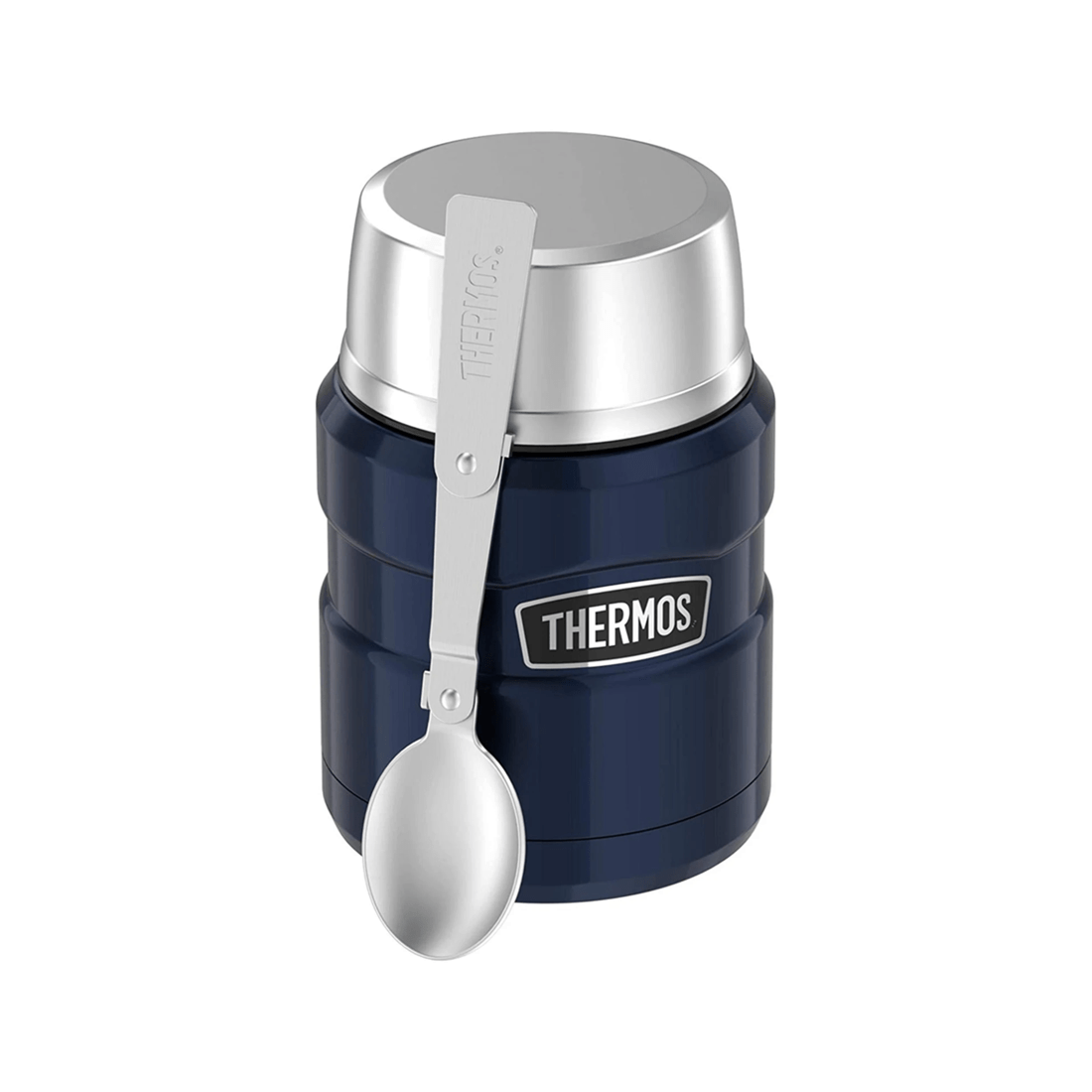 2 Thermos 470ml Stainless King Vacuum Insulated Food Jar W/ Spoon Midnight Blue
 - Blue, 2 of 4