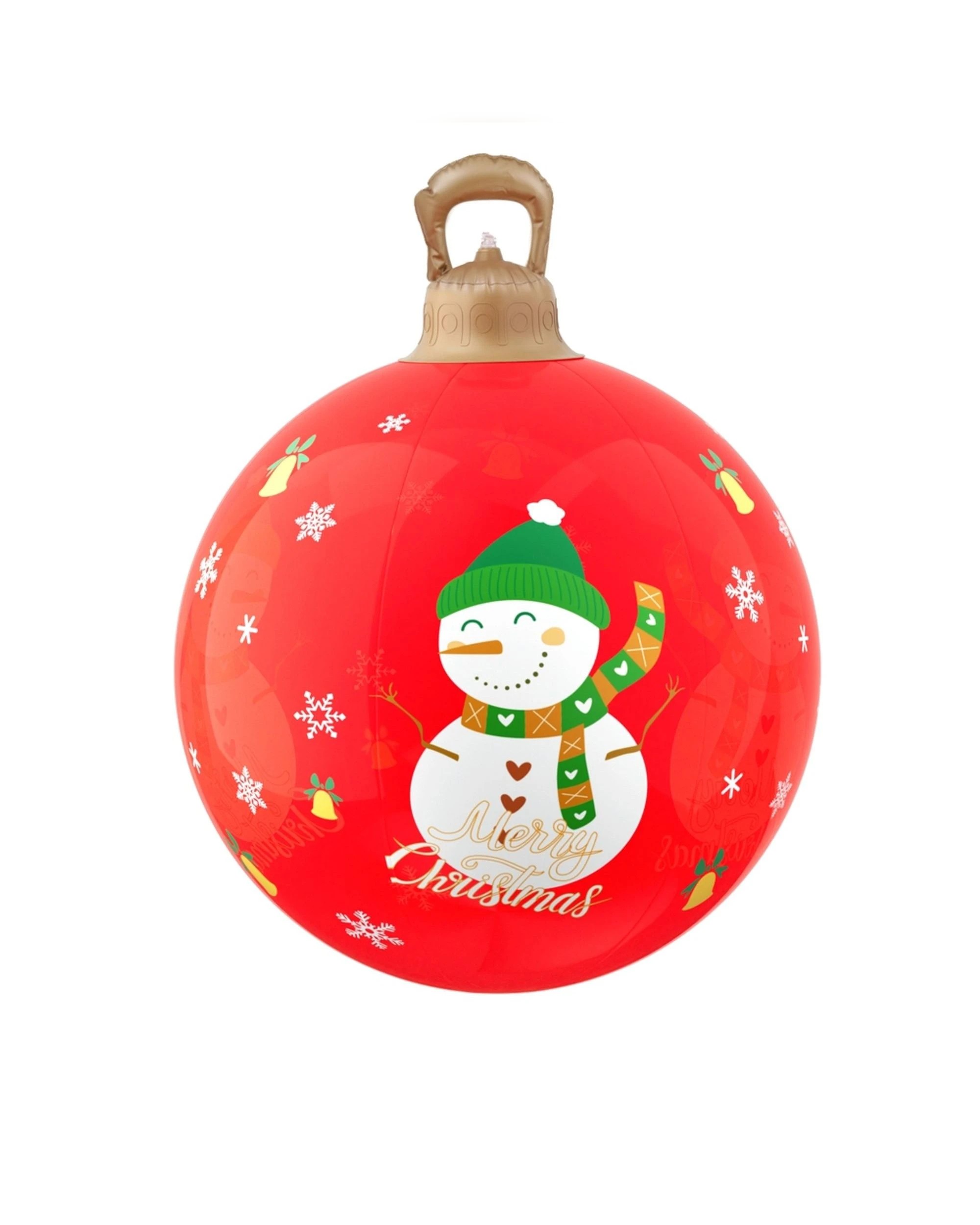 3 Jingle Jollys Christmas Inflatable Ball 60cm Illuminated Led Snowman Xmas Decor
 - Red, 3 of 3
