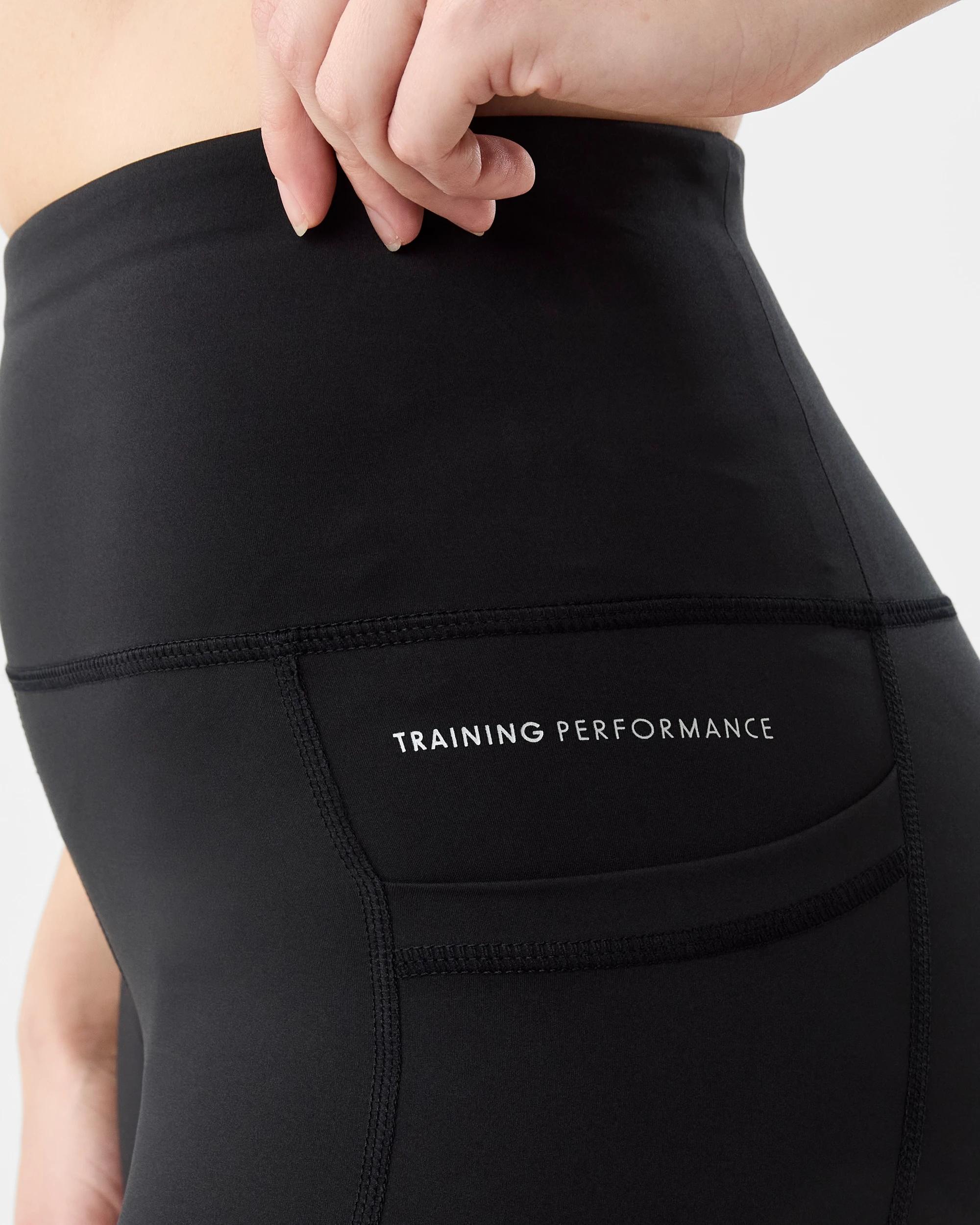 4 Active Womens Crop Training Leggings Black, 4 of 5