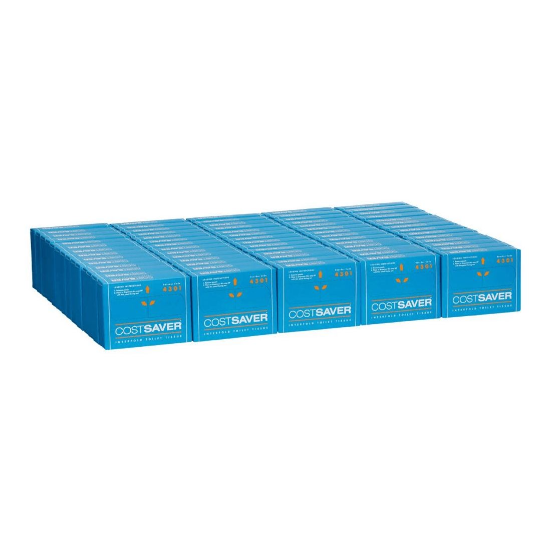 1 Costsaver Interfold Toilet Tissue 200 Sheets 72 Pack, 1 of 3