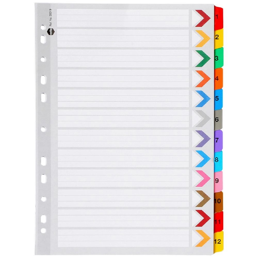 1 Marbig Reinforced A4 1-12 Tab Divider, 1 of 1