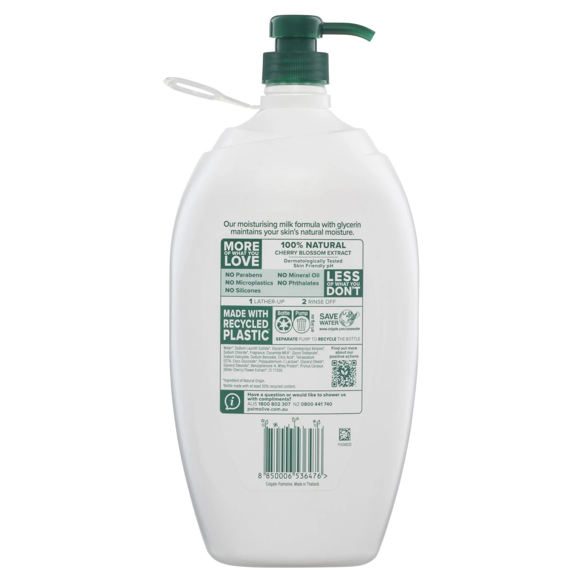 2 Palmolive Naturals Body Wash 2L - Cherry Blossom Extract and Moisturising Milk, 2 of 9