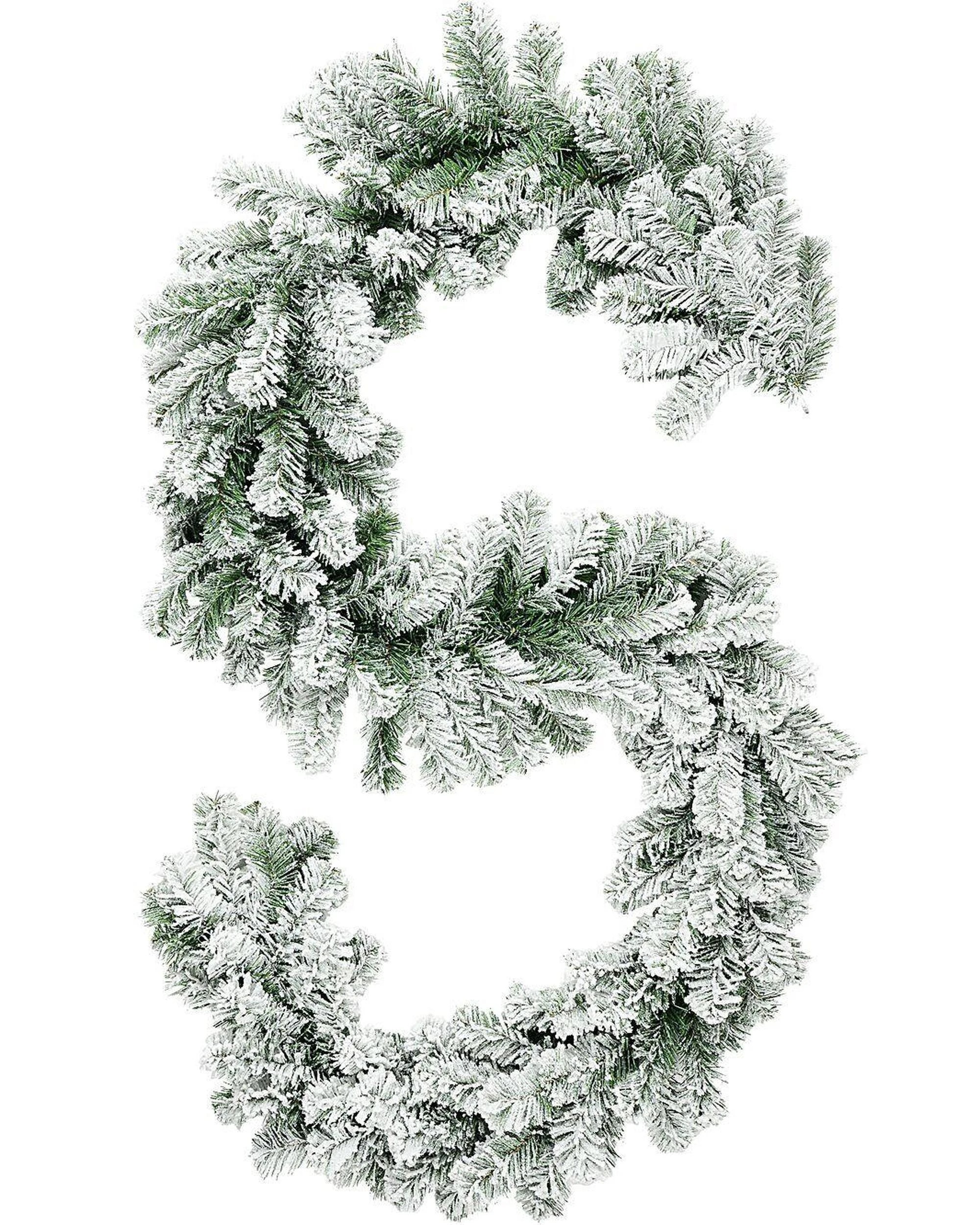 Christmas Warehouse 2.7m Dawn White Moderately Flocked Spruce Christmas ...