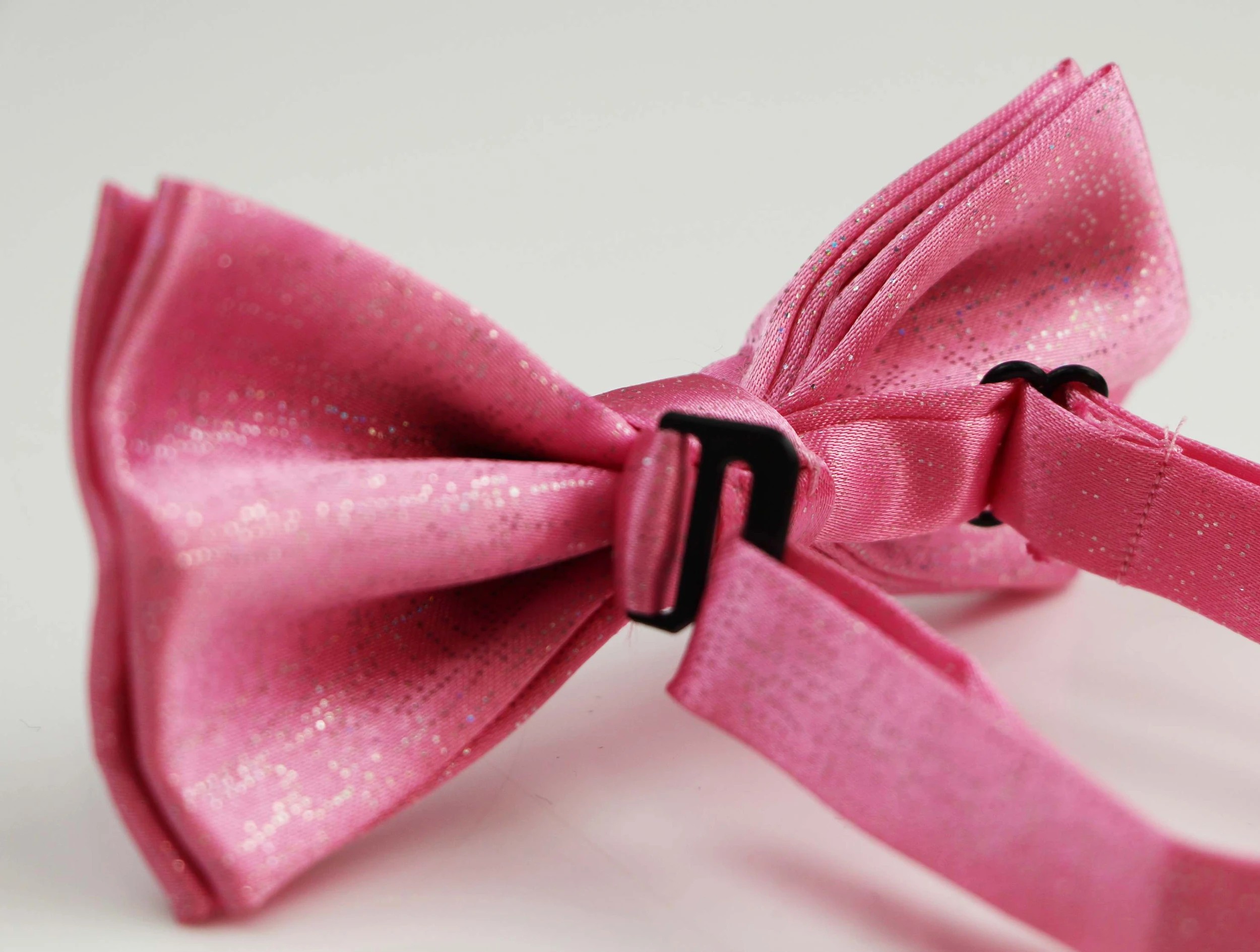 2 Zasel Mens Light Pink Sparkly Glitter Patterned Bow Tie - Pink, 2 of 4