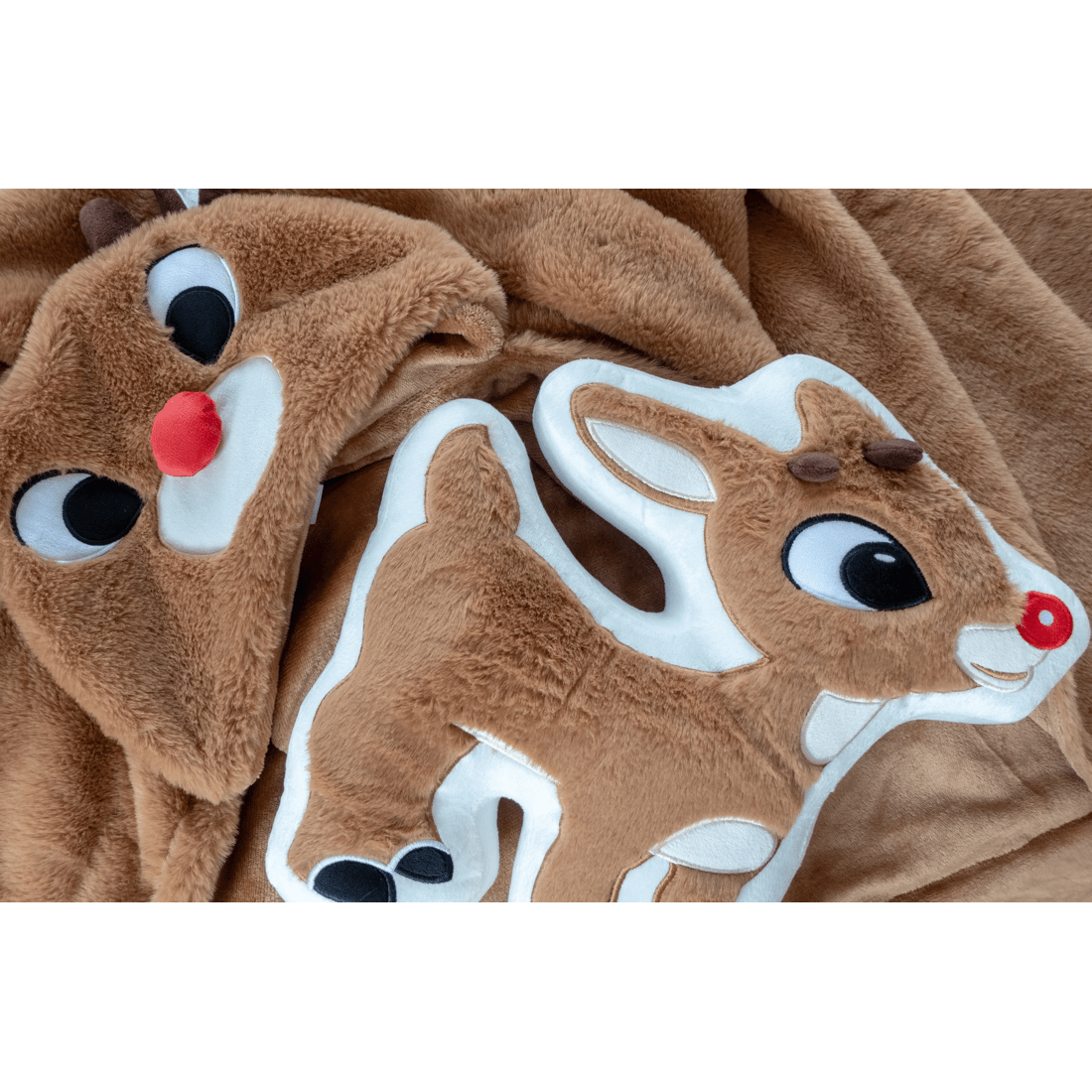 2 Target Rudolph Christmas Hooded Blanket Throw
 - Queen Bed
 - Brown, 2 of 6