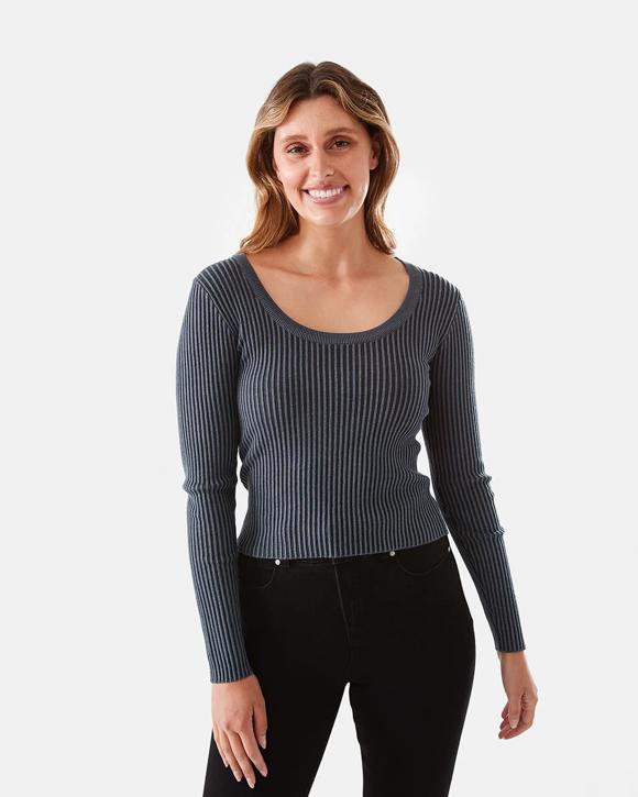 Long Sleeve True Knit Scoop Neck Top