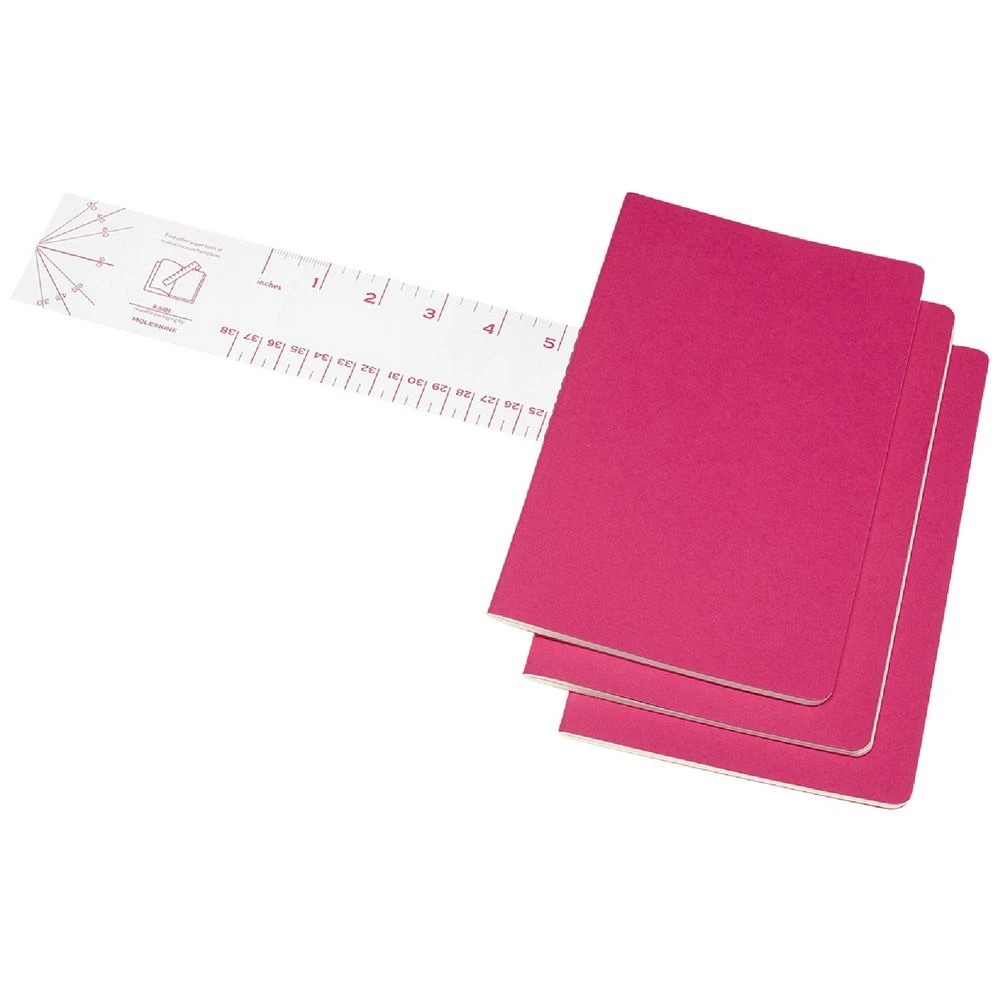 4 Moleskine Cahier Ruled Notebook Pink 3 Pack, 4 of 5