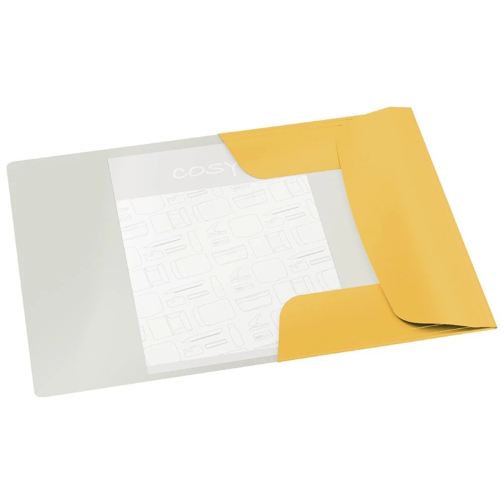 2 Leitz Cosy A4 3-Flap Folder Yellow, 2 of 3